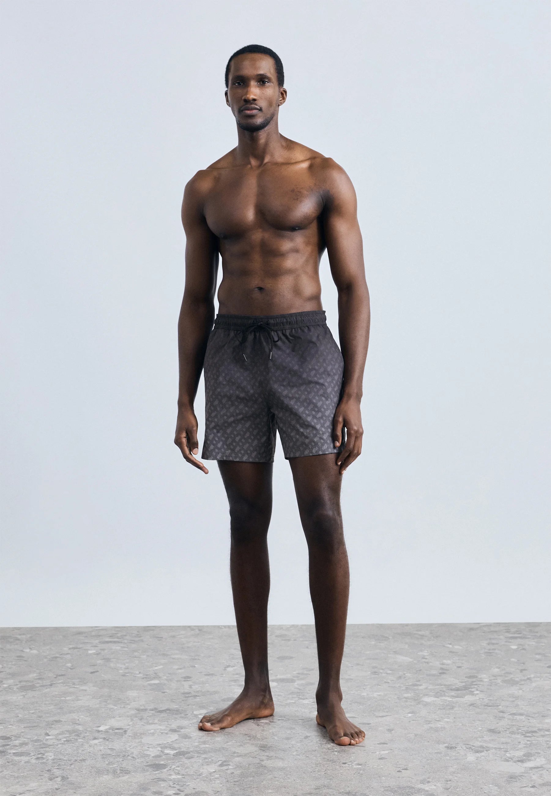 Short de bain BOSS Vale – Gris foncé