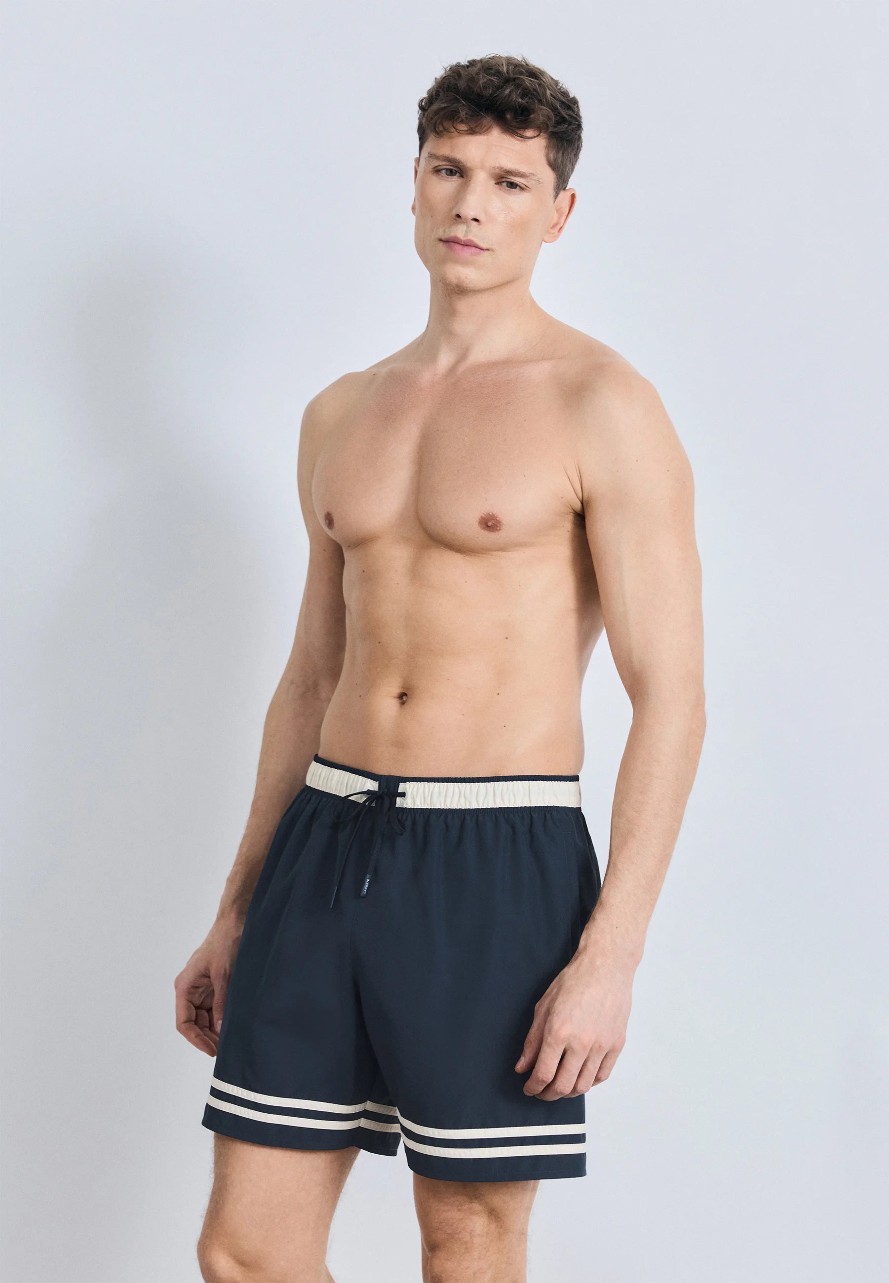 Lacoste Maillot De Bain Swim Shorts – Blackbird, Naturel Clair