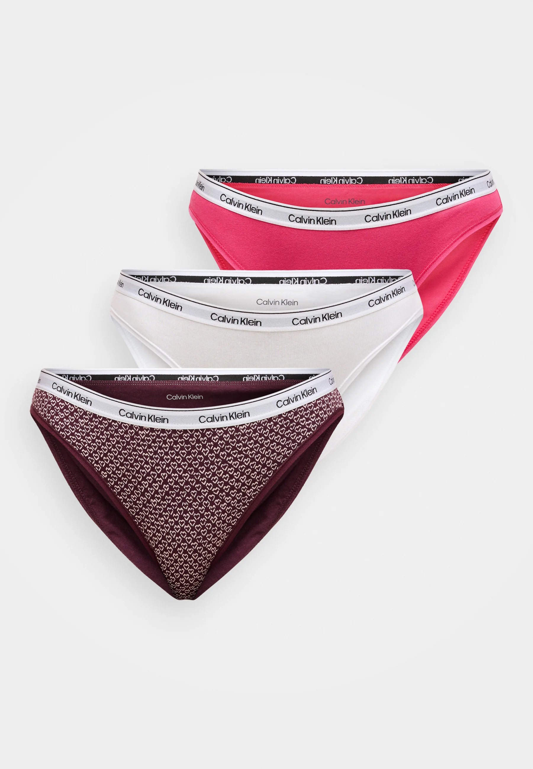 Calvin Klein Modern Logo Briefs – 3 Pack, Innuendo, Dark Berry