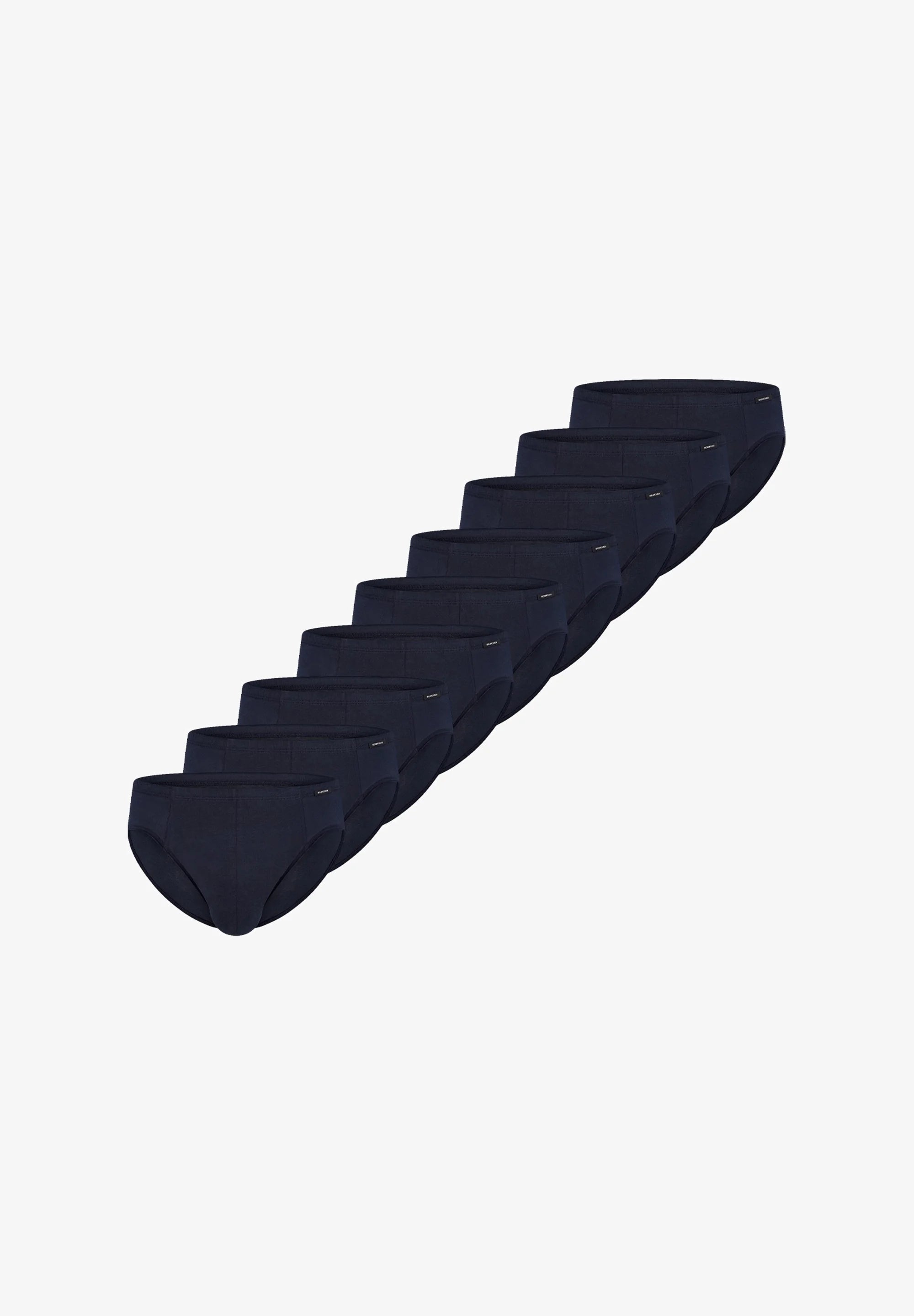Schiesser Baumwoll-Stretch-Slips im 9er-Pack – Dunkelblau