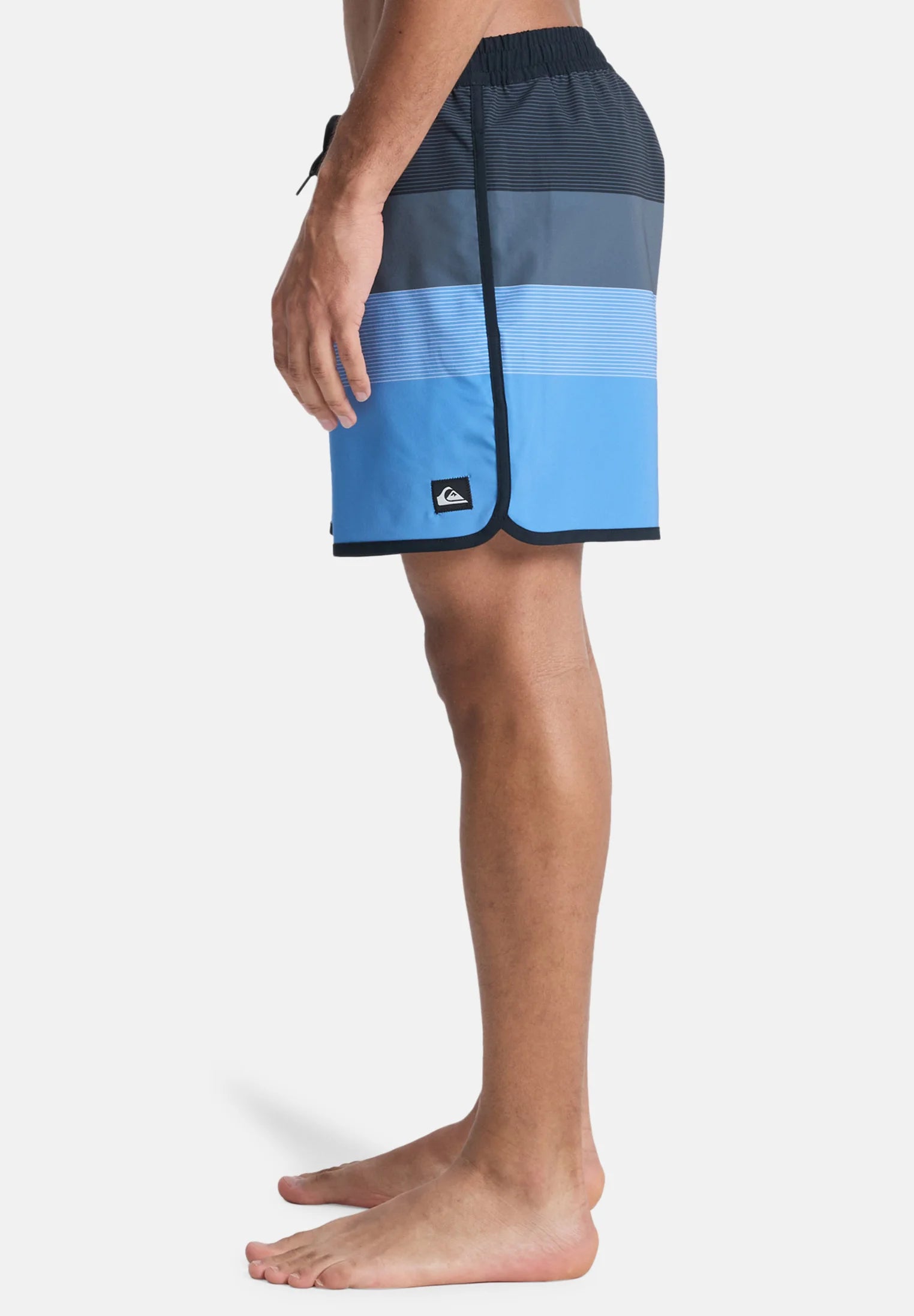 Quiksilver Stretch Scallop Volley Swim Shorts – Black Tijuana