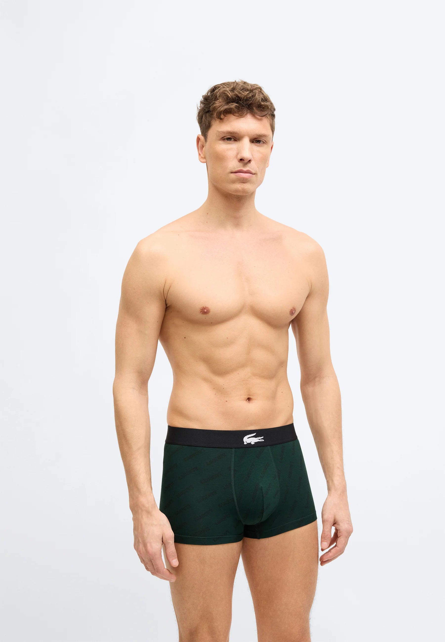 Lacoste Court 3er-Pack Stretch-Unterhosen – Sinople, Schwarz, Grün