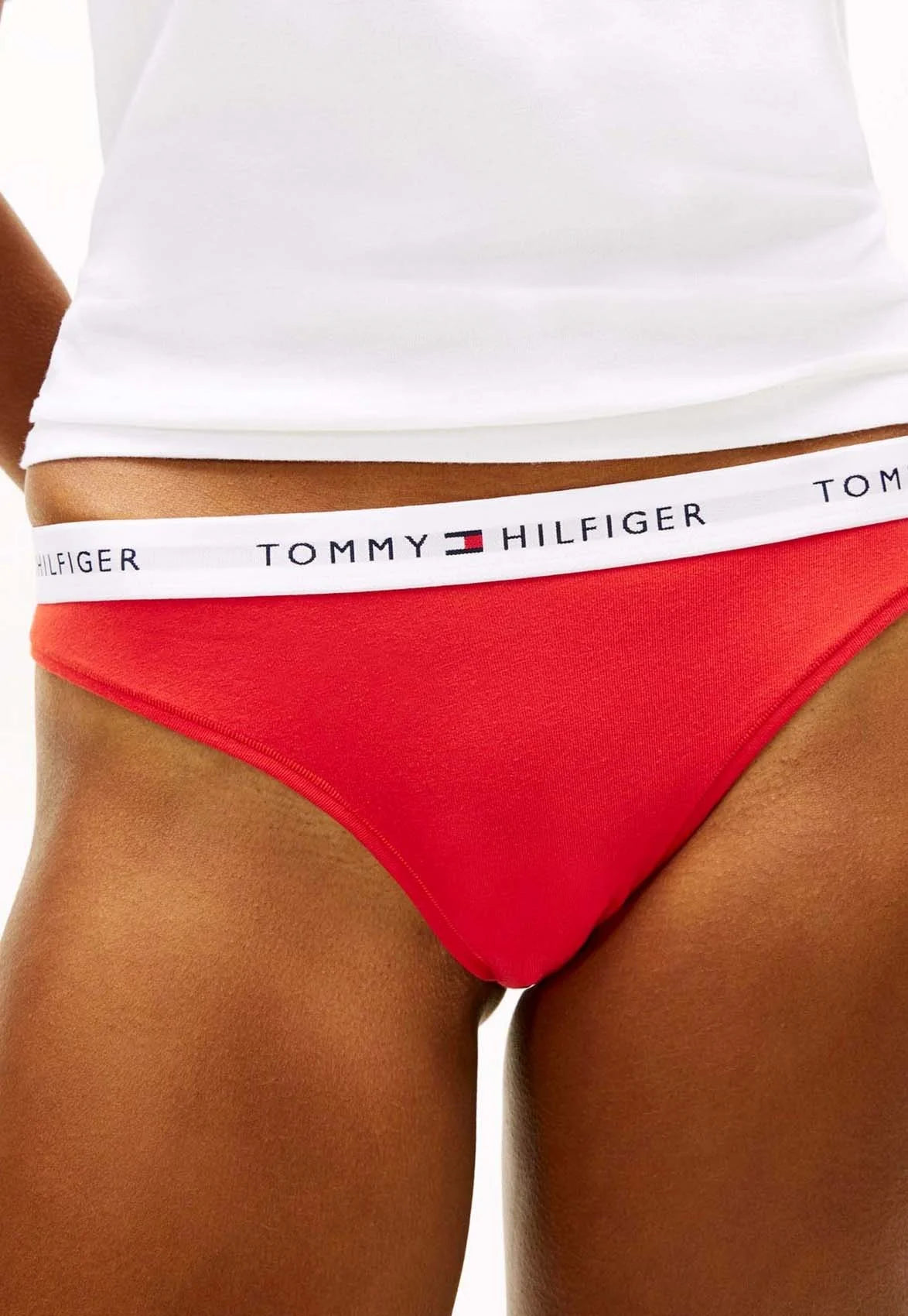 Tommy Hilfiger Bikini Briefs – 3 Pack, Mini Floral Fire Red, Foggy Pink