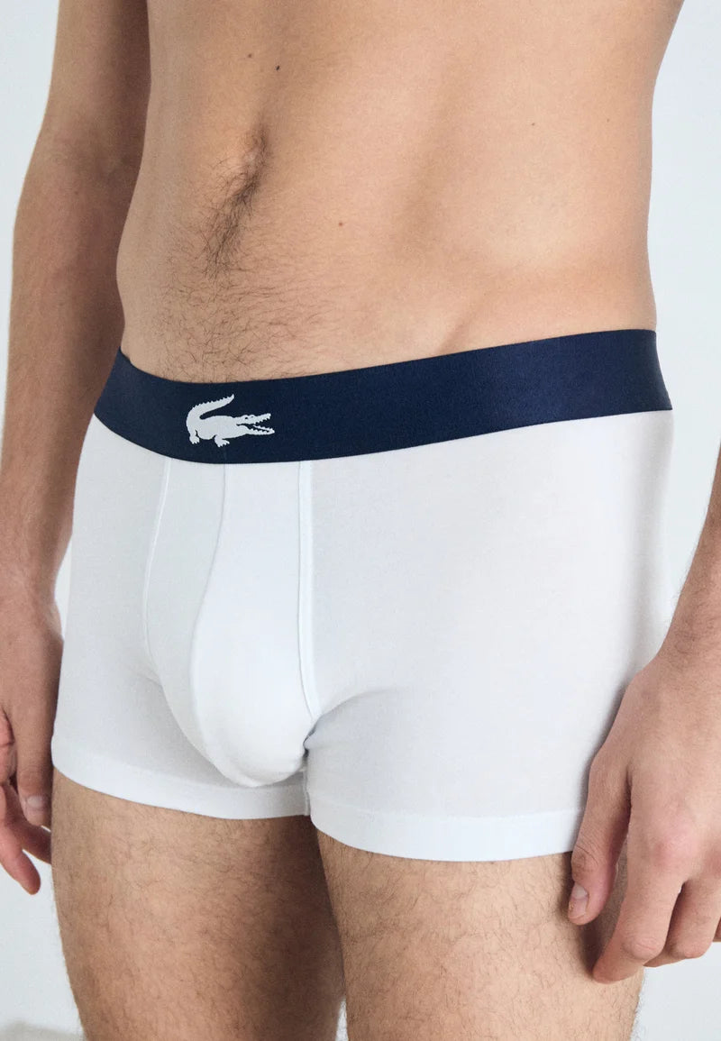 Lacoste Court Classic Stretch Trunks 3 Pack – Thyme, Navy Blue, White