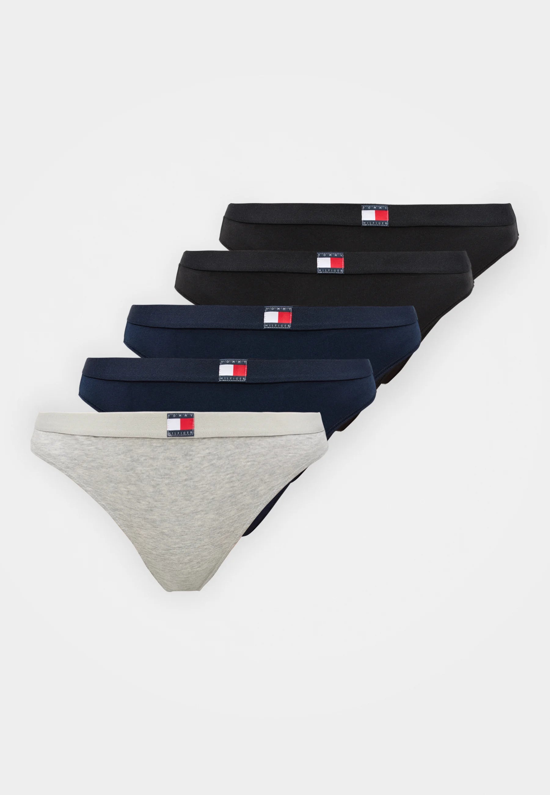 Tommy Hilfiger Heritage 5-Pack – Light Grey Heather, Navy, Black