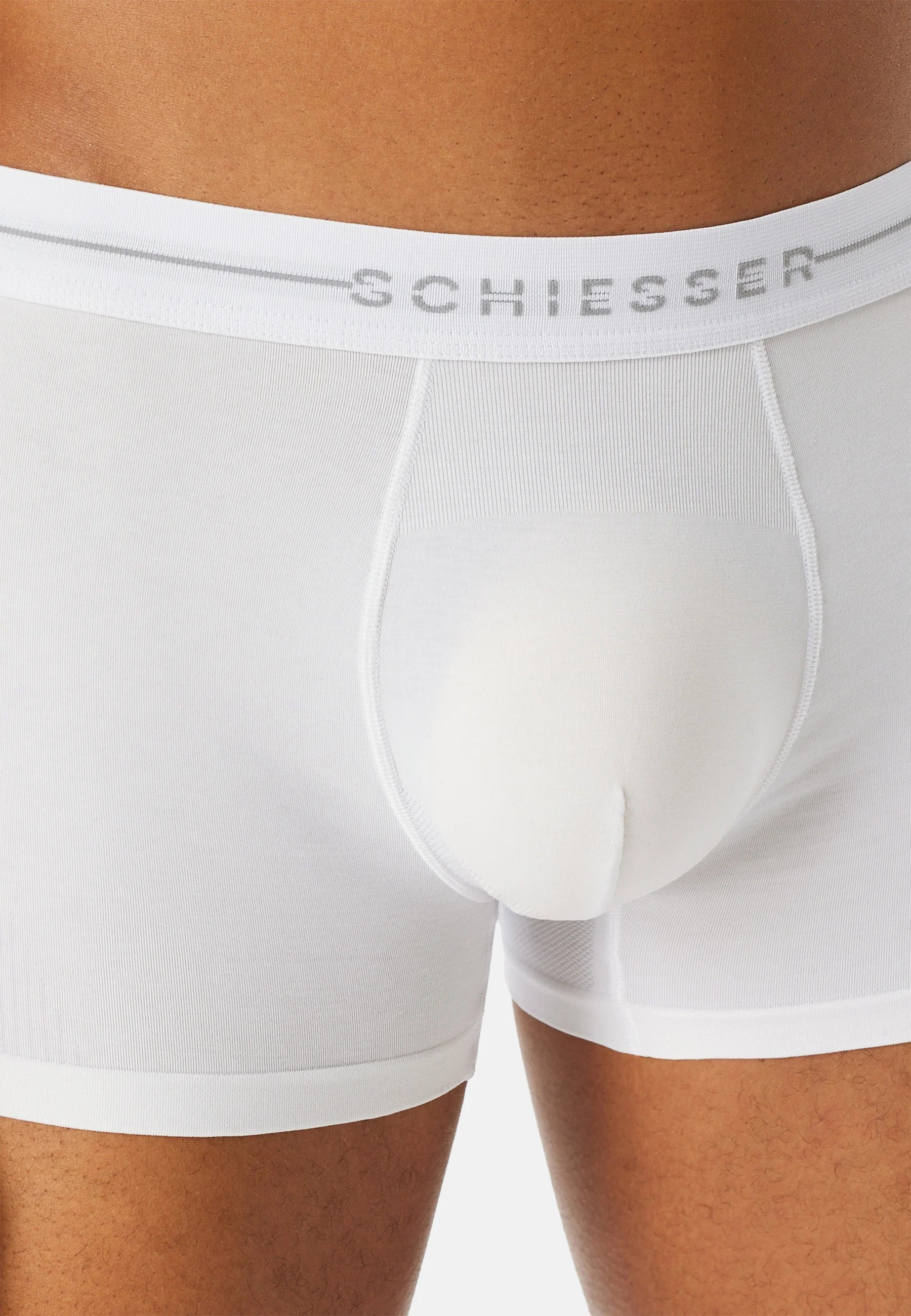 Schiesser Essential Stretch Trunks 2 Pack – White