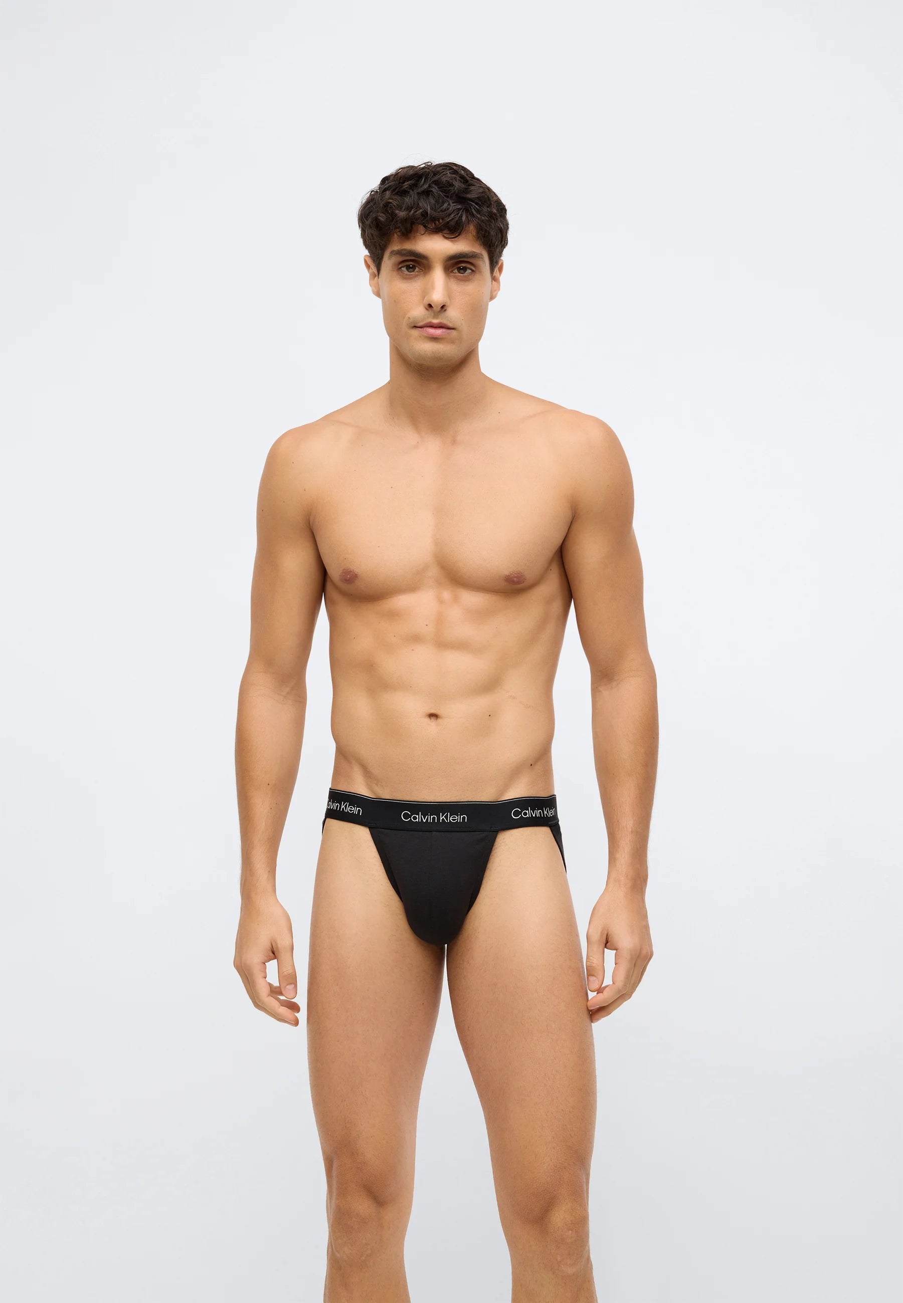 Sospensori elasticizzati in cotone Calvin Klein – Confezione da 3 – Nero, Gesso, Currie