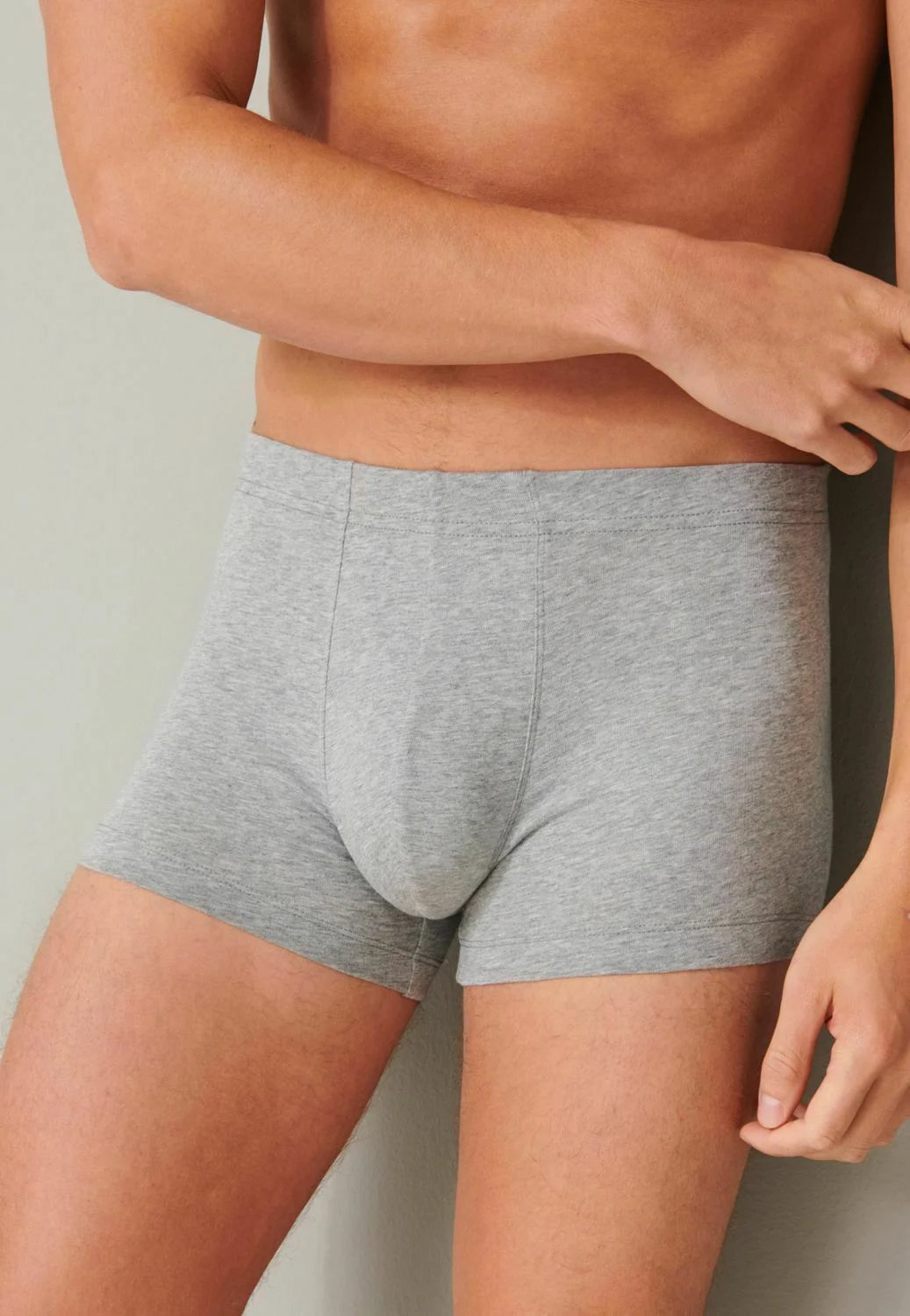 Schiesser Essentials Cotton Trunks 6 Pack – Black, Navy, Grey Melange