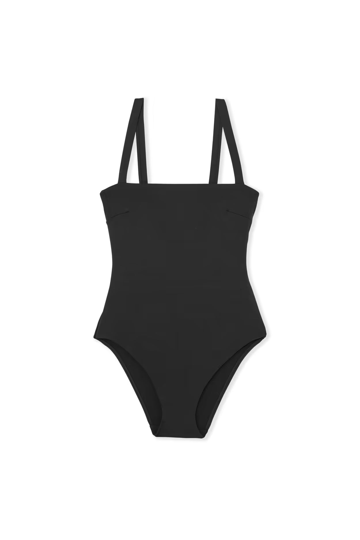 ETAM Sculpt Shaping Einteiler-Badeanzug mit quadratischem Ausschnitt – Schwarz