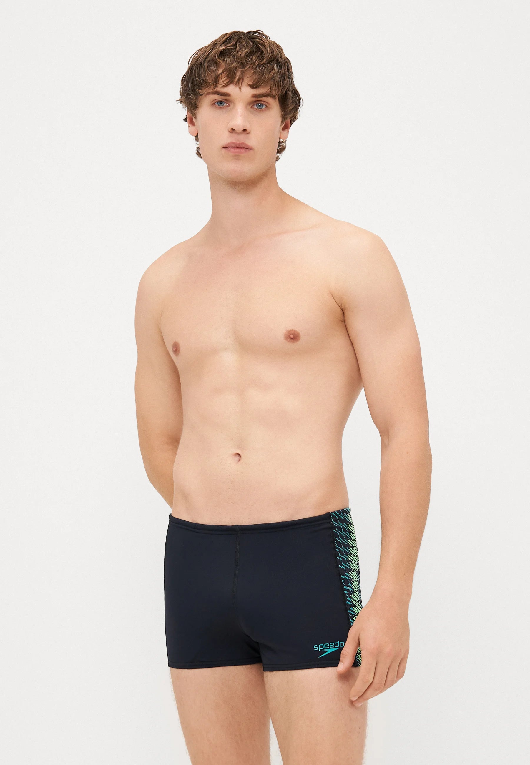 Speedo End Tech Aquashort – Black, Turquoise Gem