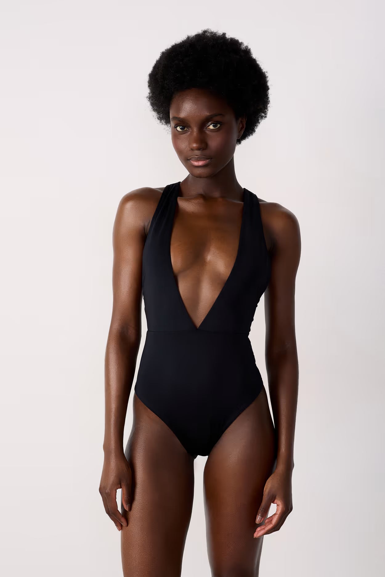 ETAM Harmonie Swim Plunge One-Piece Swimsuit – Black