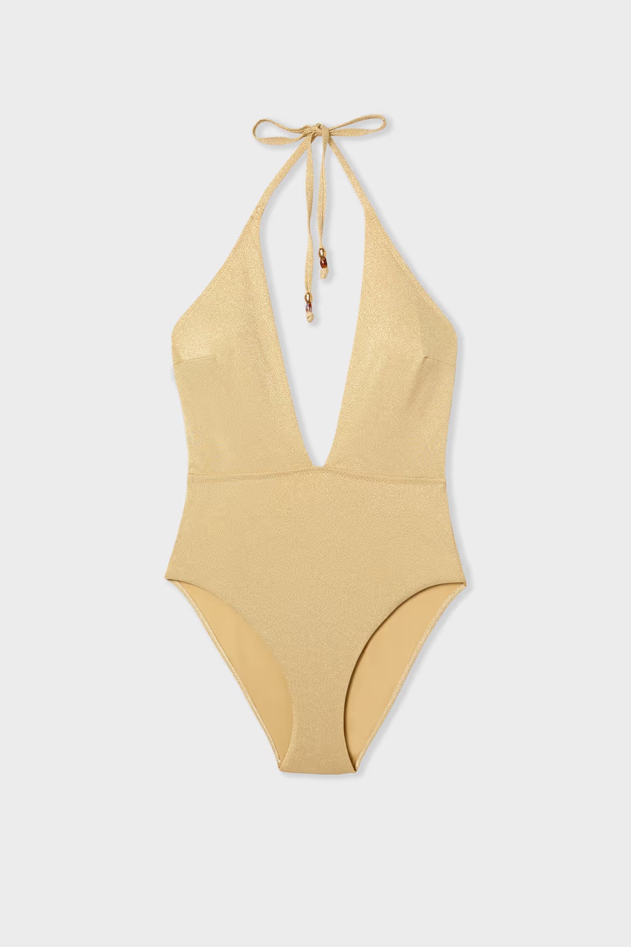 ETAM Helio Iridescent One-Piece Swimsuit – Gold