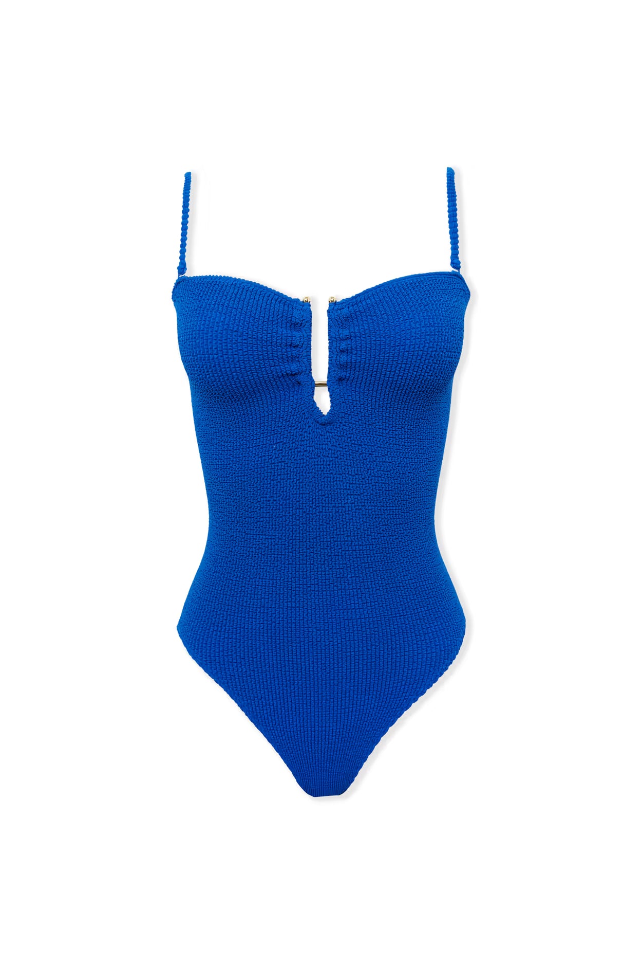 ETAM Onesize Stretch One-Piece Swimsuit with Metal Jewellery – Blue
