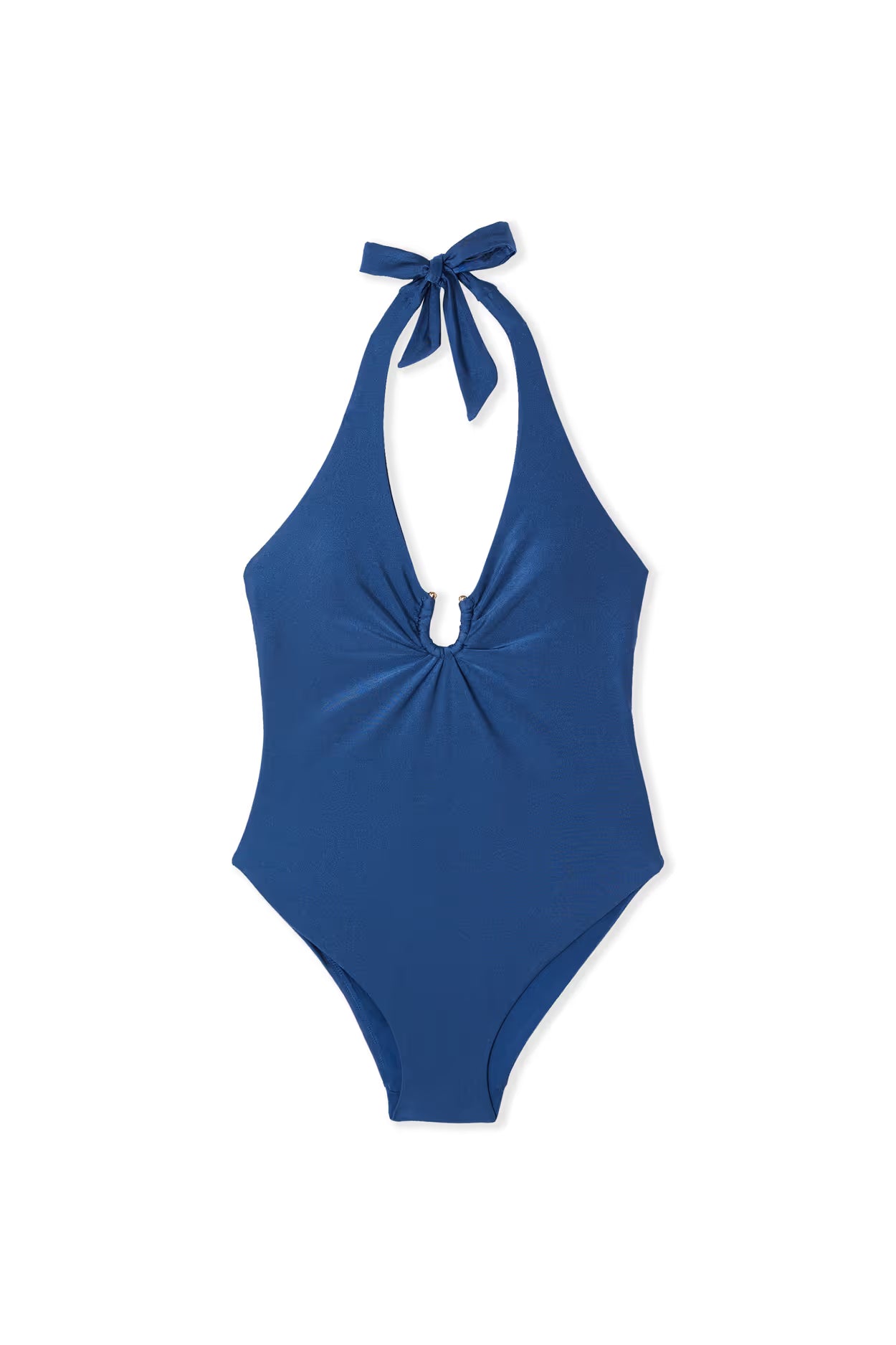 ETAM Nomad Iridescent One-Piece Swimsuit with Ring – Petrol Blue