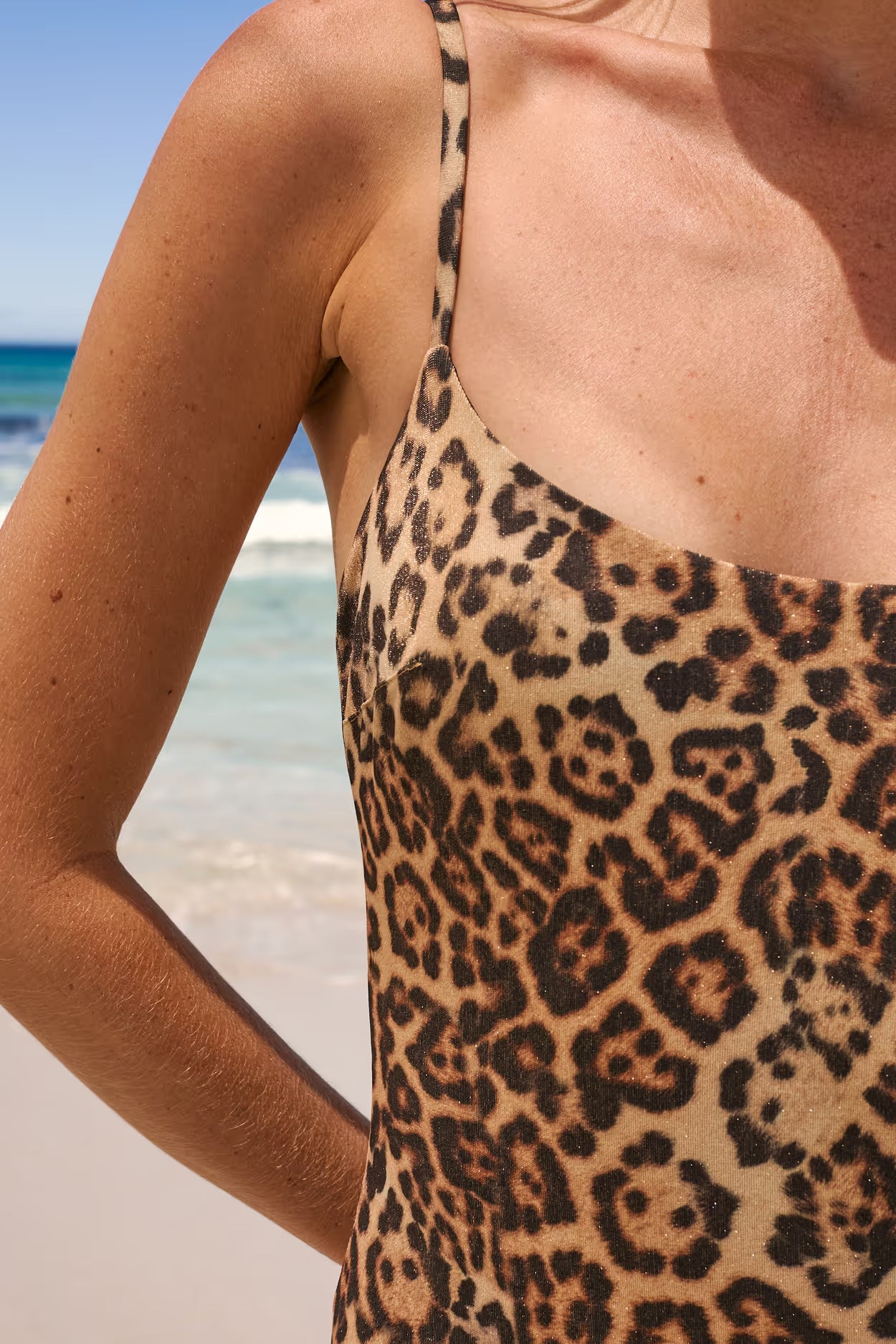 ETAM Maillot de bain une pièce imprimé léopard à sequins Tanzanie – Imp FD Moleskin