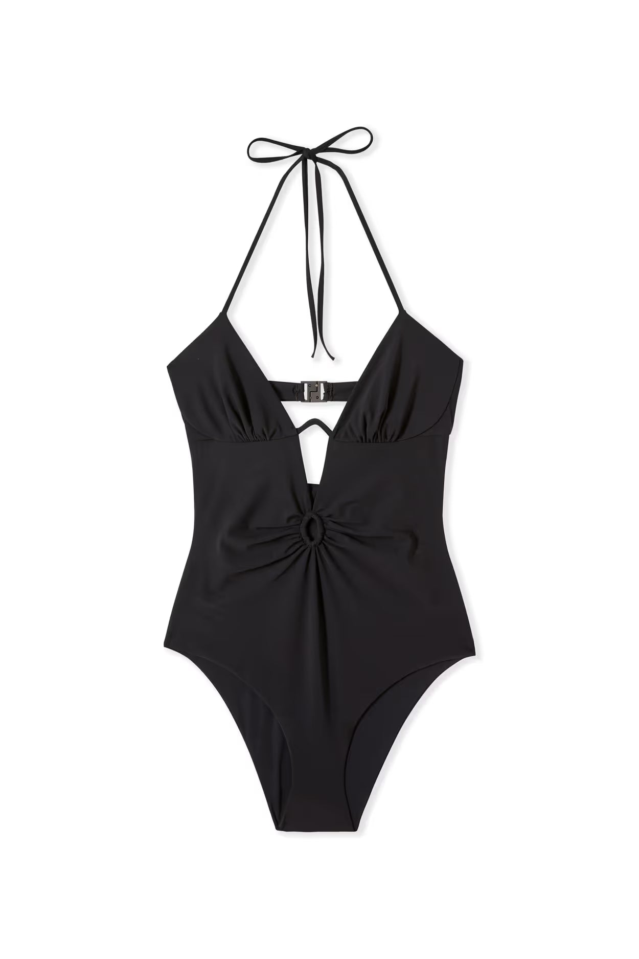 ETAM x Nensi Dojaka Plunge One-Piece Swimsuit – Black
