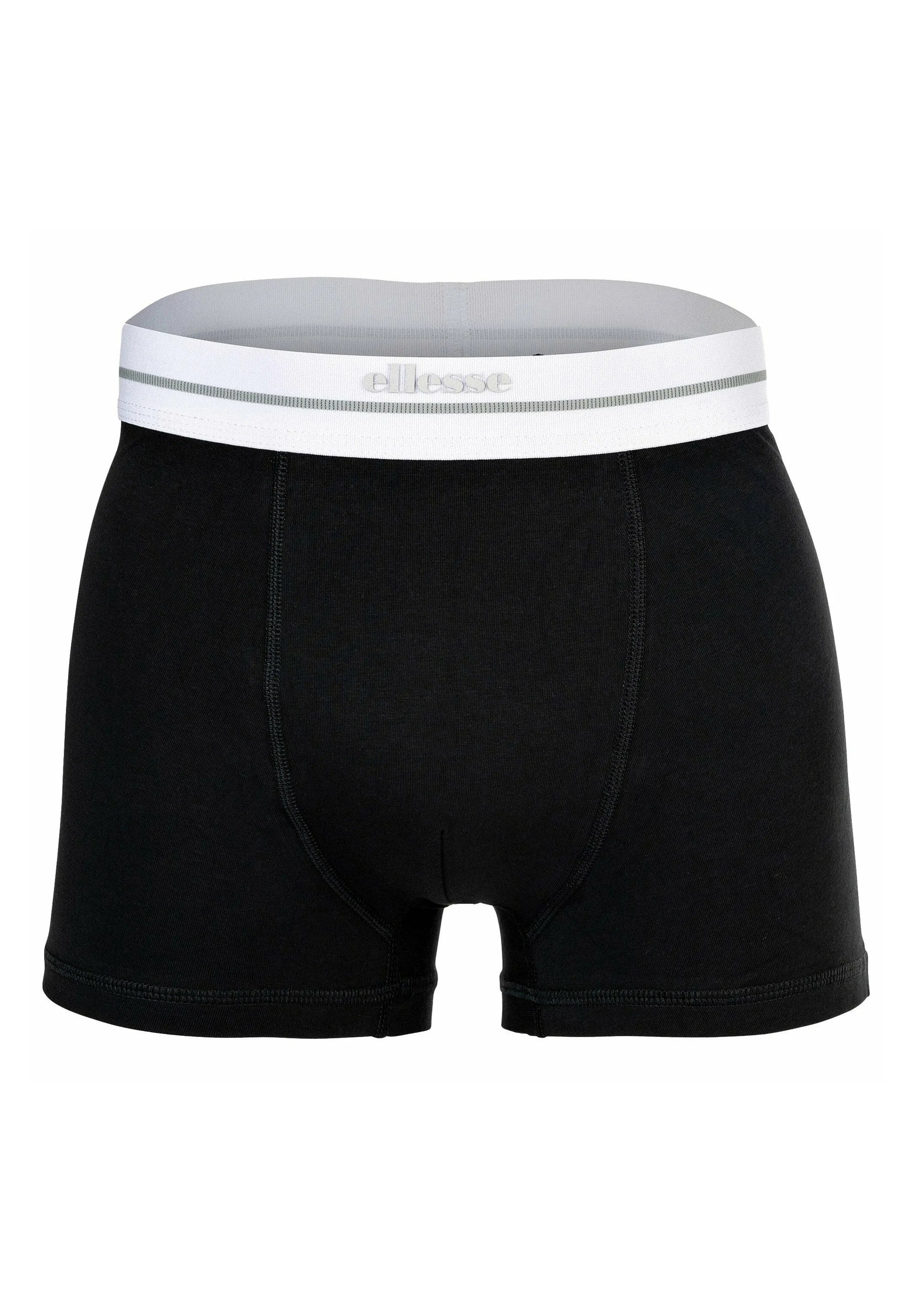 Ellesse Ambria 6 Pack Trunks – Black, Mono Black, White, Grey