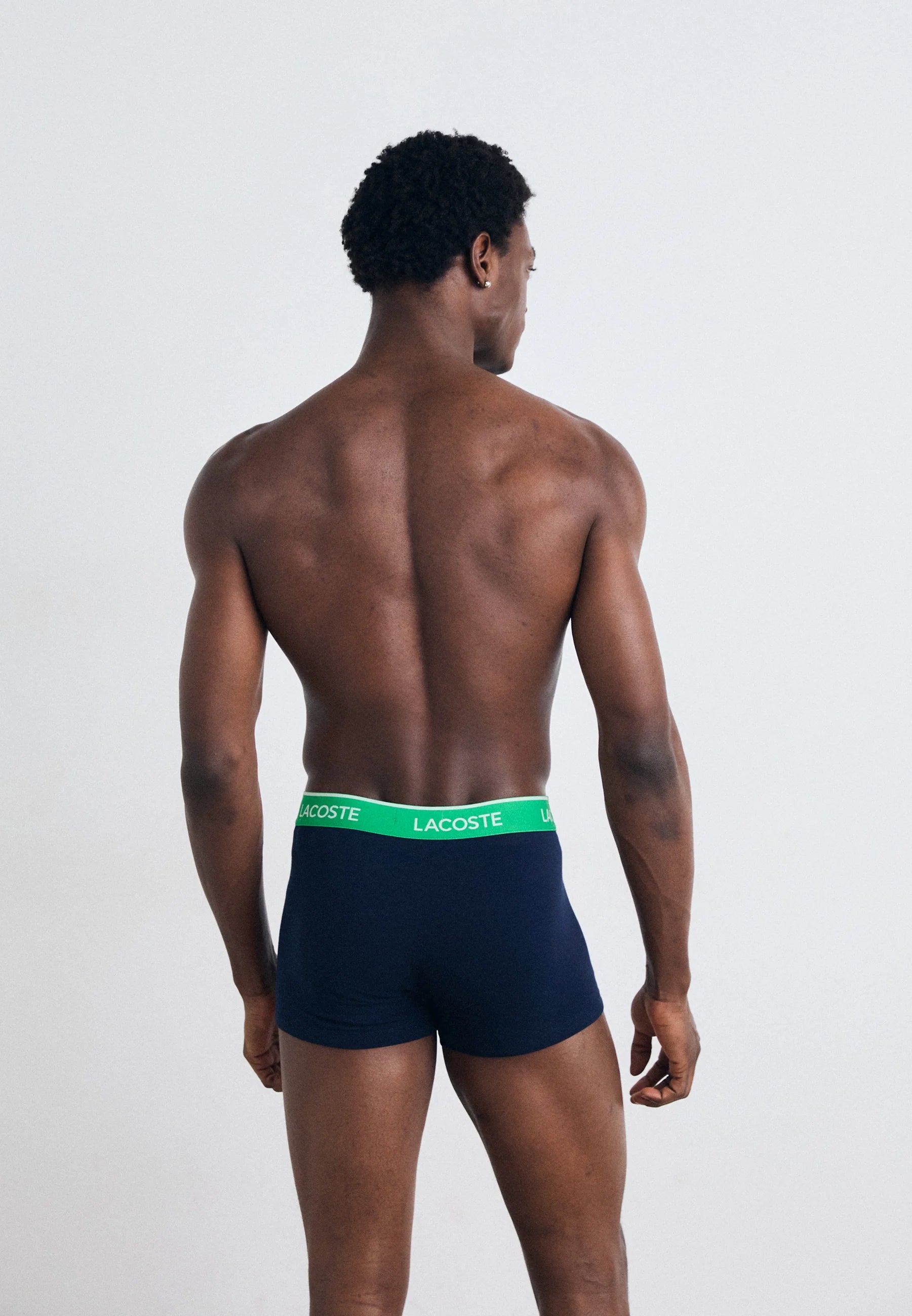 Lacoste Court Classic Stretch-Unterhosen im 3er-Pack – Marineblau, Calathea-Gelb