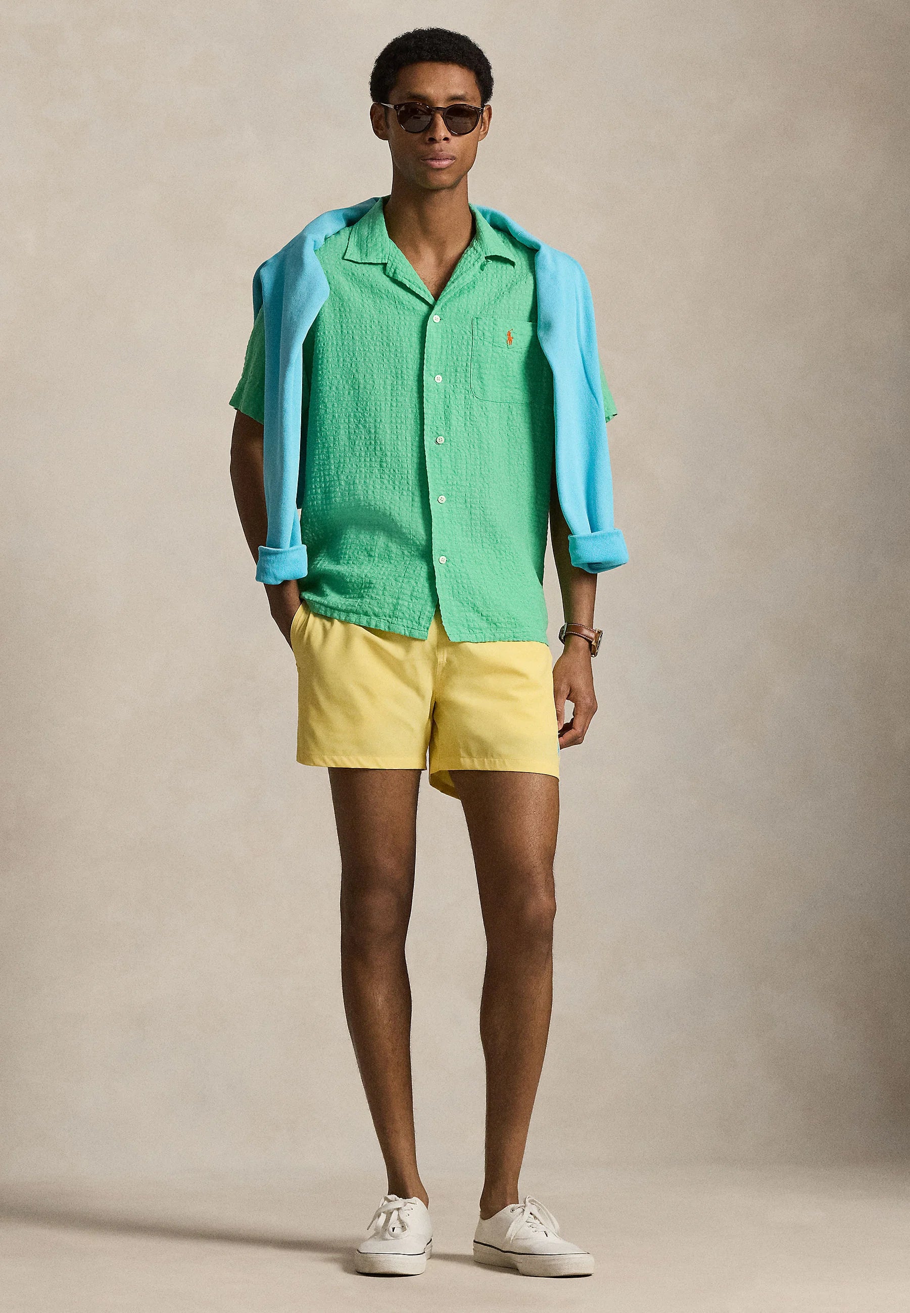 Short de bain slim fit Traveller jaune maïs Polo Ralph Lauren – Jaune
