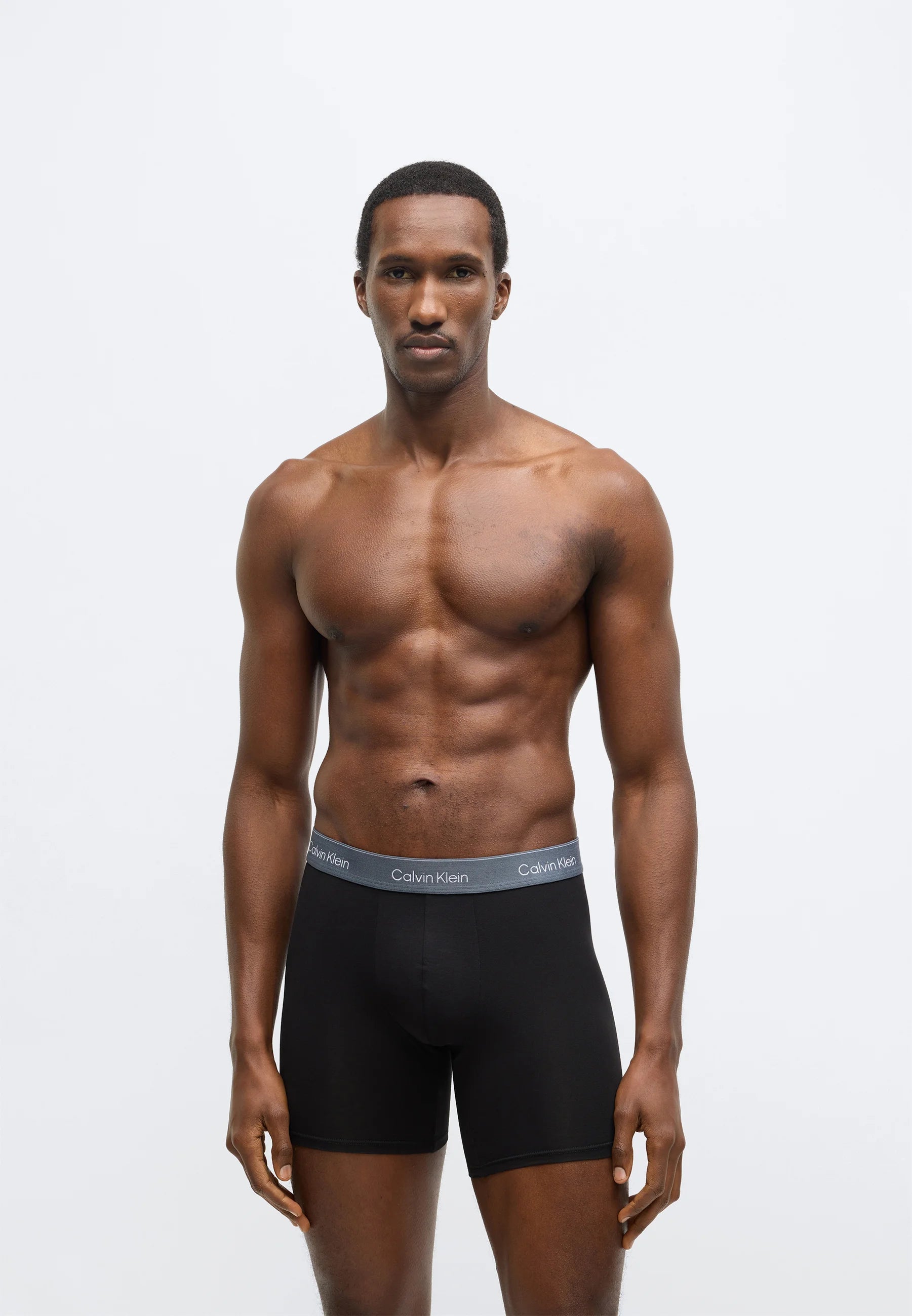 Calvin Klein Icon Cotton Stretch Slips – 3er-Pack – Schwarz, Turbulenz, Weiß