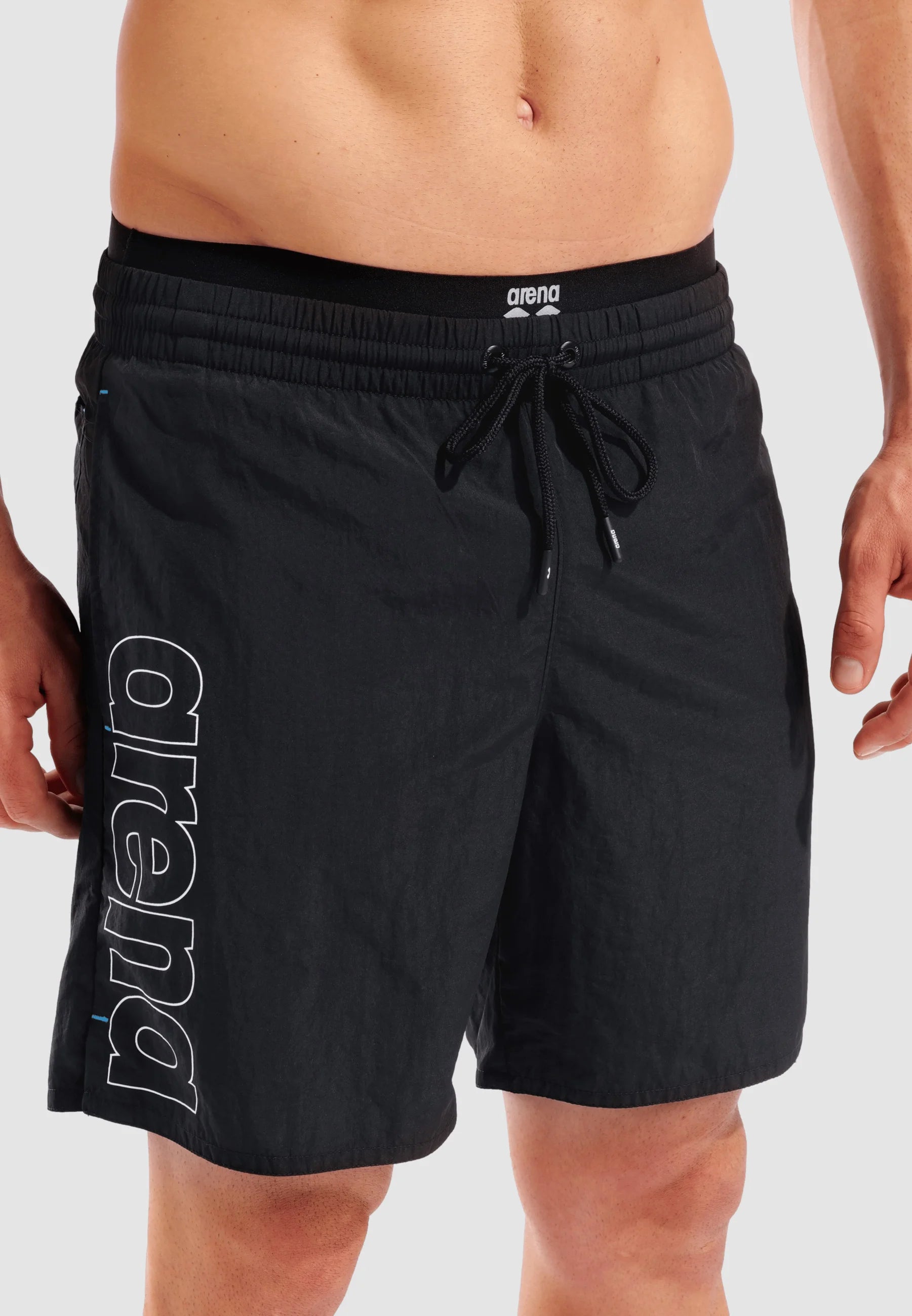 Pantaloncini con fascia elastica Arena Beach – Neri