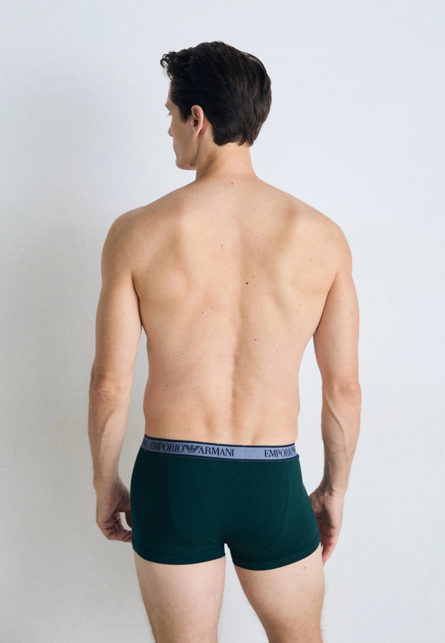Emporio Armani Trunks 3 Pack – Blue, Stone, Pine