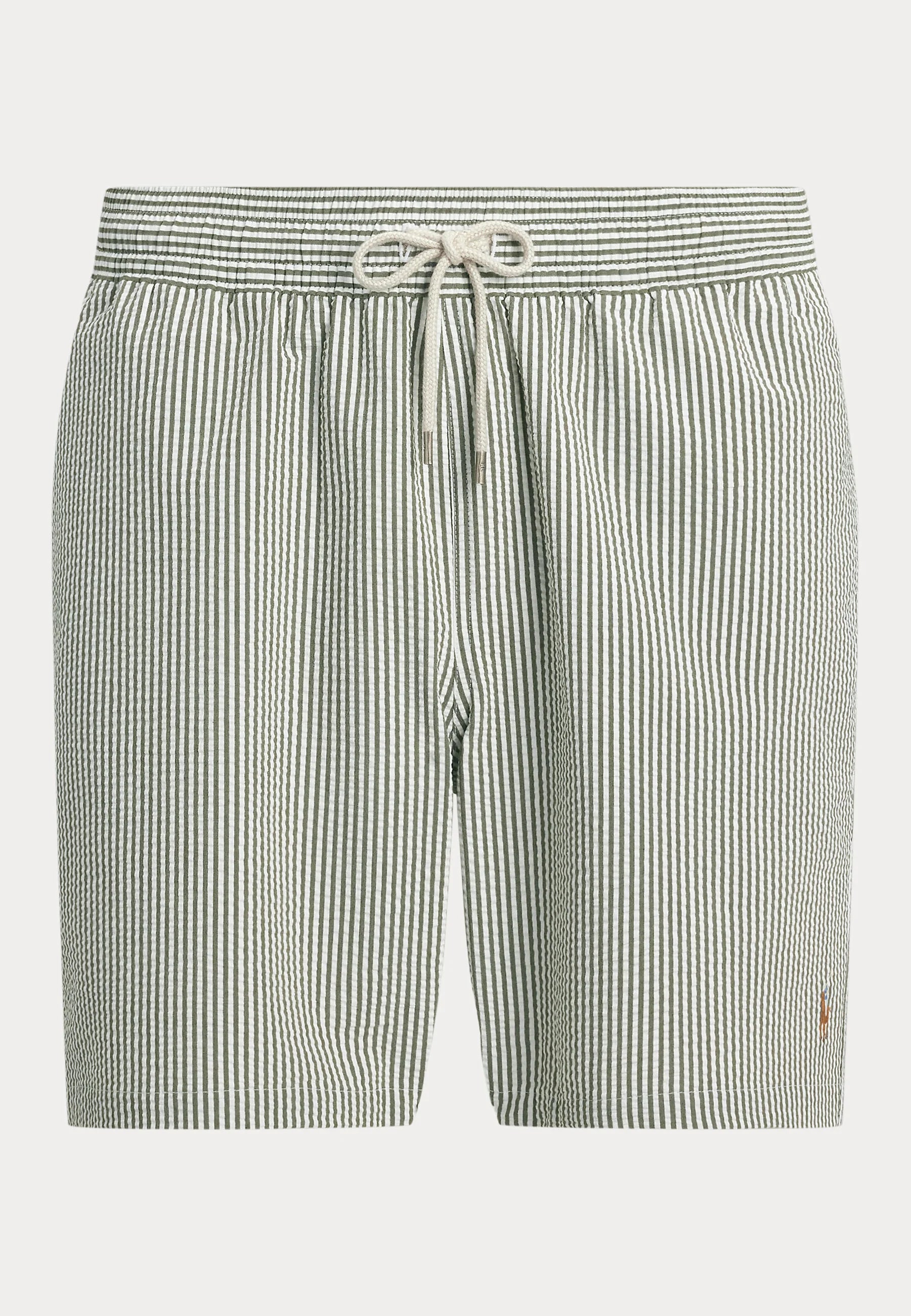 Spodenki kąpielowe Polo Ralph Lauren New Olive Seersucker Traveler – oliwkowe