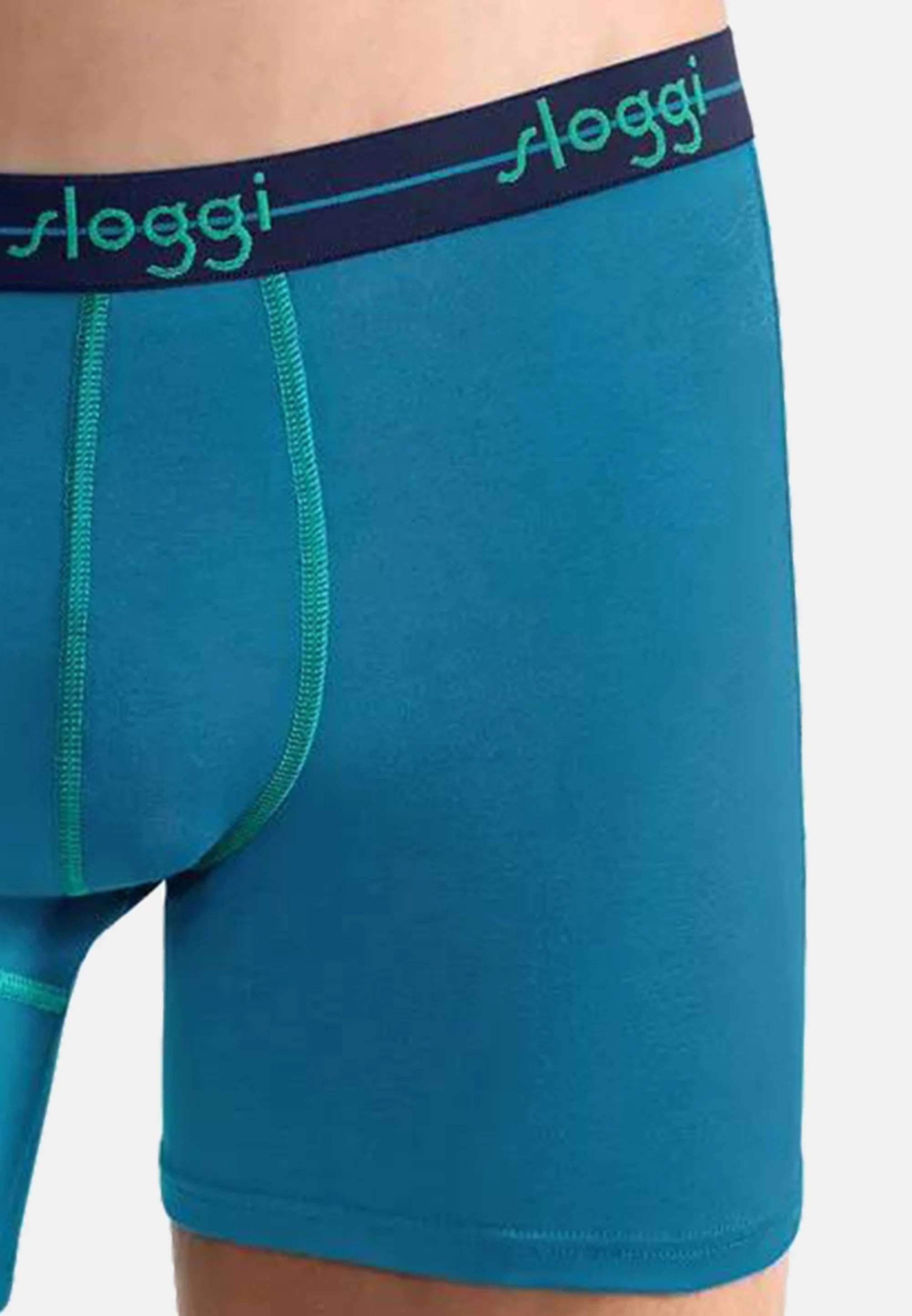 Sloggi Boxer Briefs 6 Pack – Blue, Dark Blue