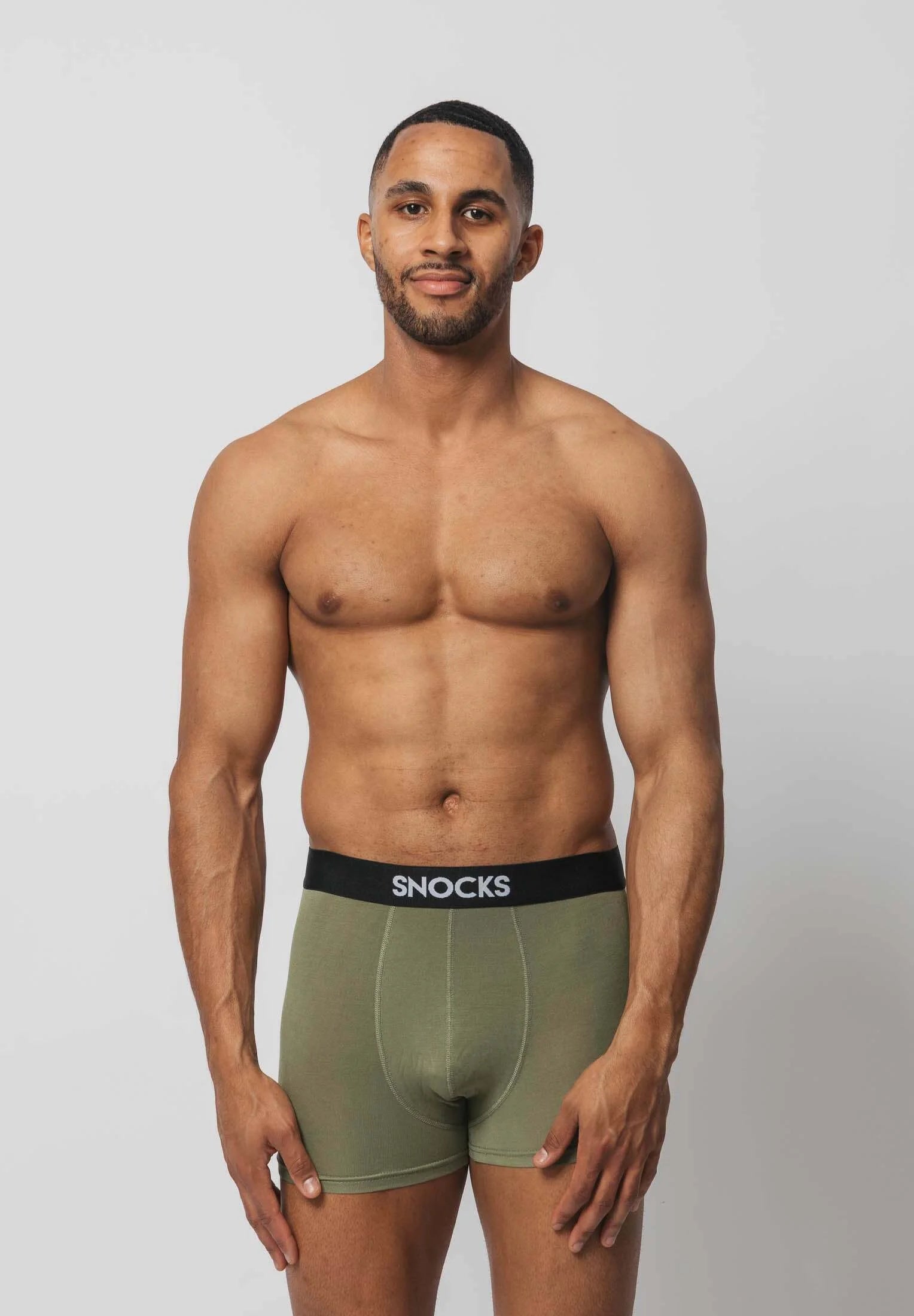 3 Pack Premium boxerské kufry SNOCKS – červená, olivová, modrá