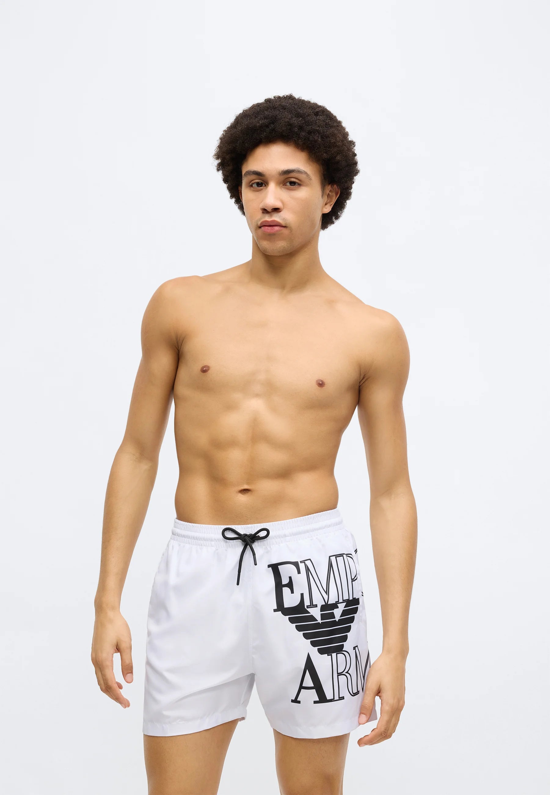 Emporio Armani EA7 Bold Logo Boxer Swimming Shorts – White