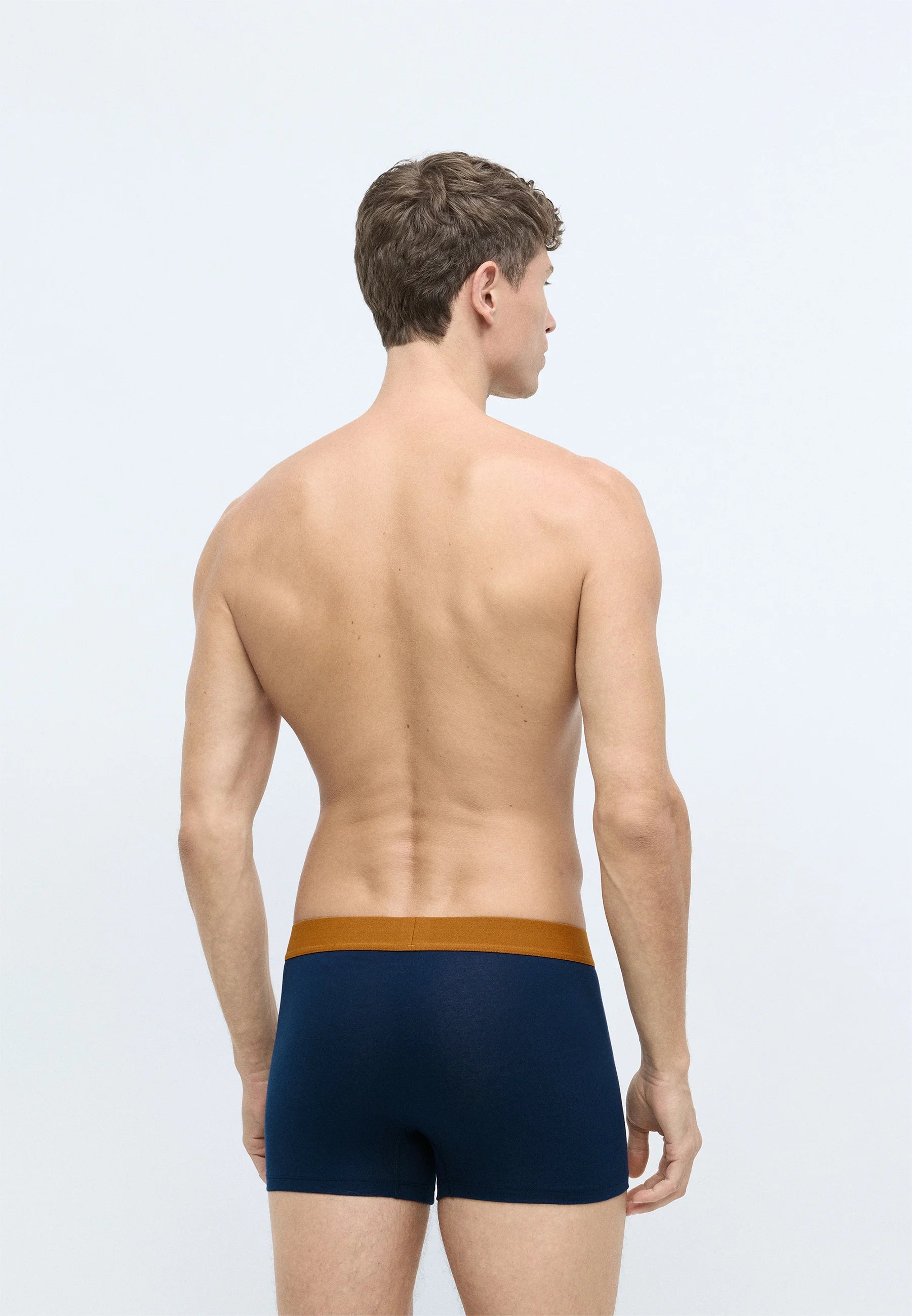 Schiesser Essential Cotton Trunks 3 Pack – lila, tmavě modrá