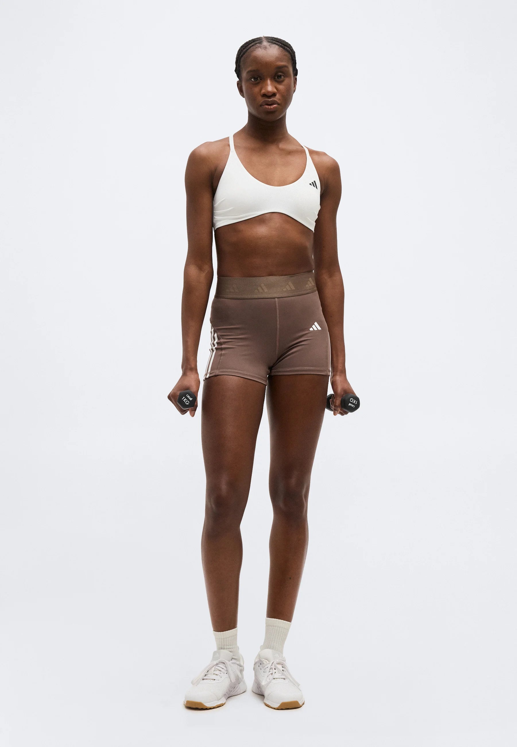 Soutien-gorge de maintien léger Adidas Performance Optime Essentials - Blanc