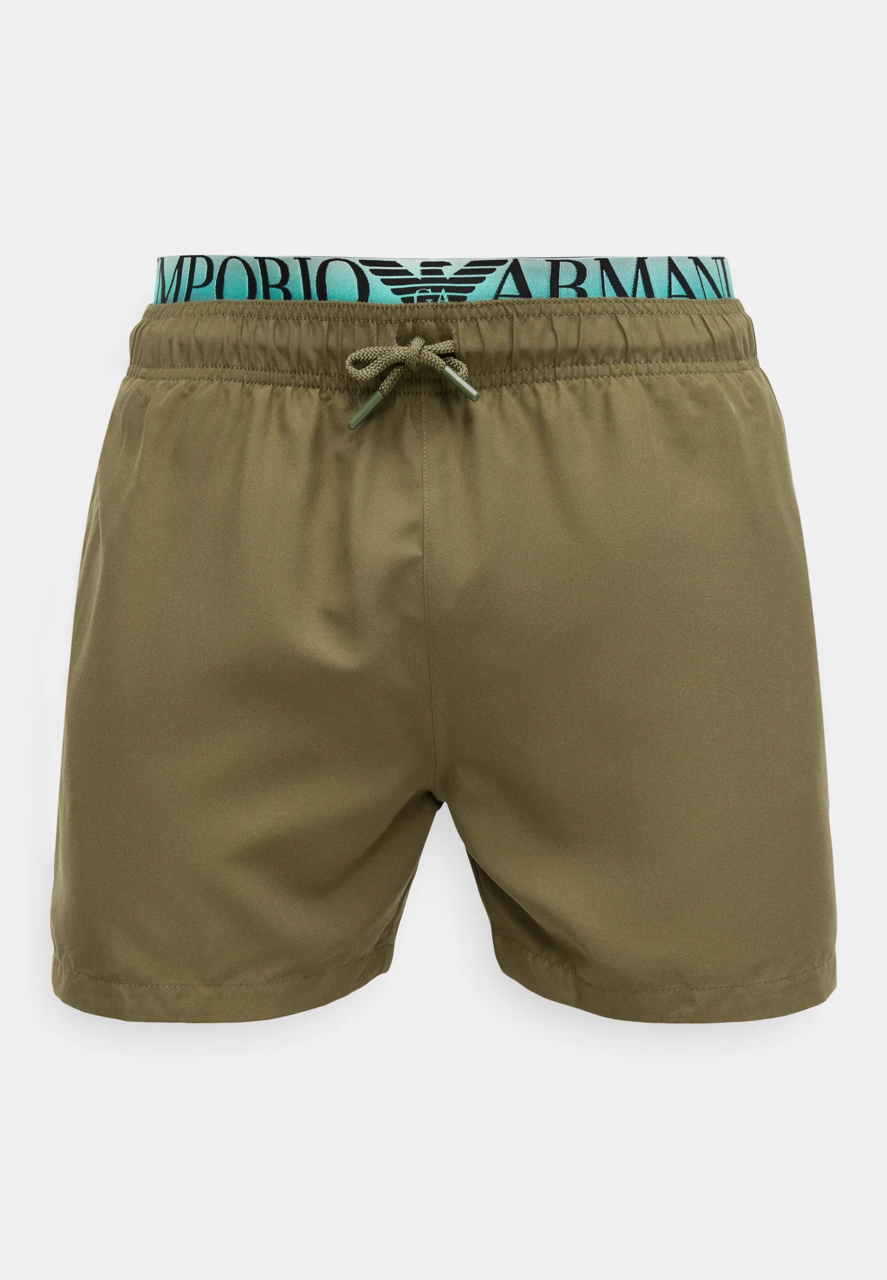 Pantaloncini da bagno Emporio Armani EA7 con logo - Oliva