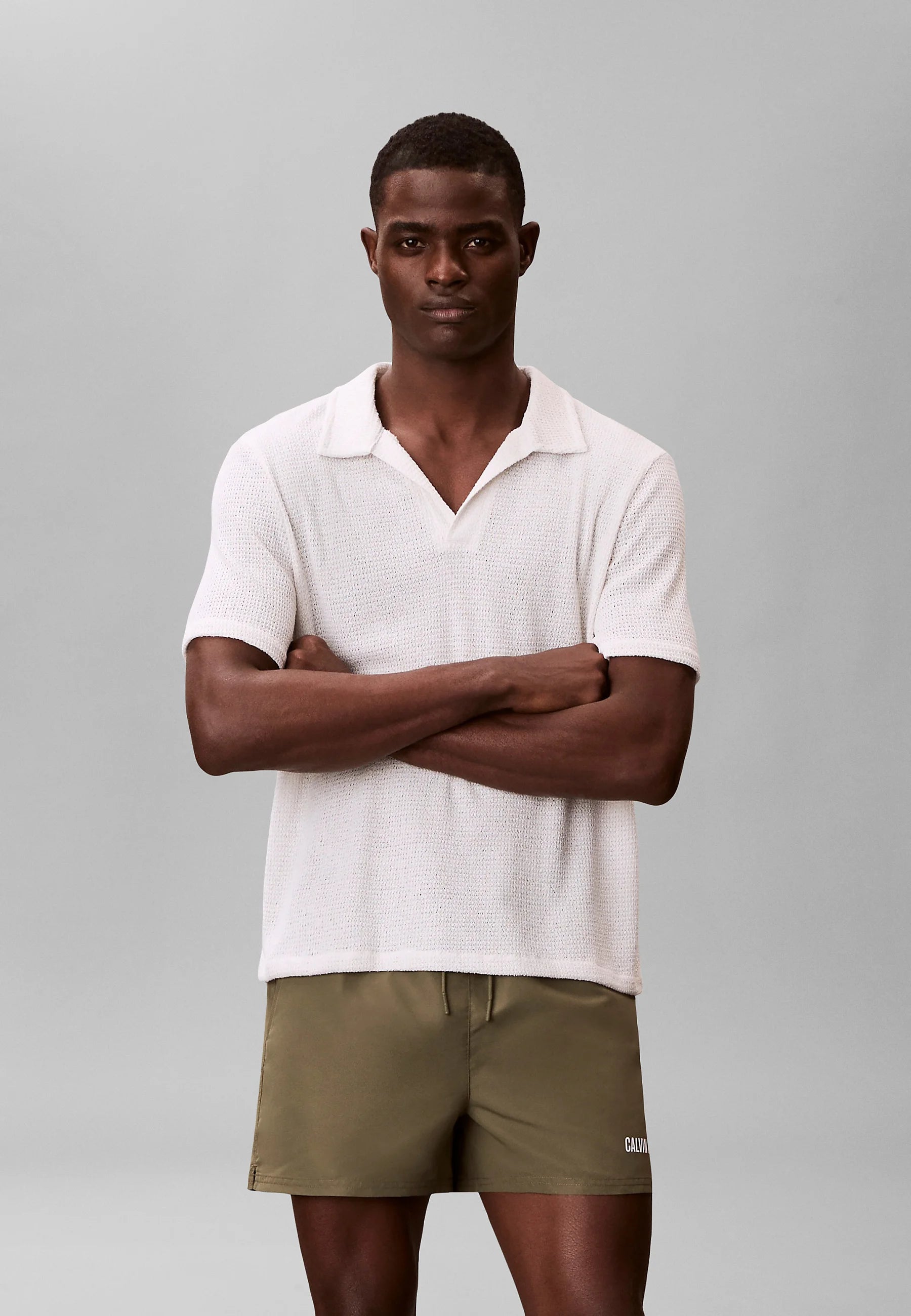 Calvin Klein Drawstring Swim Shorts – Brush Green