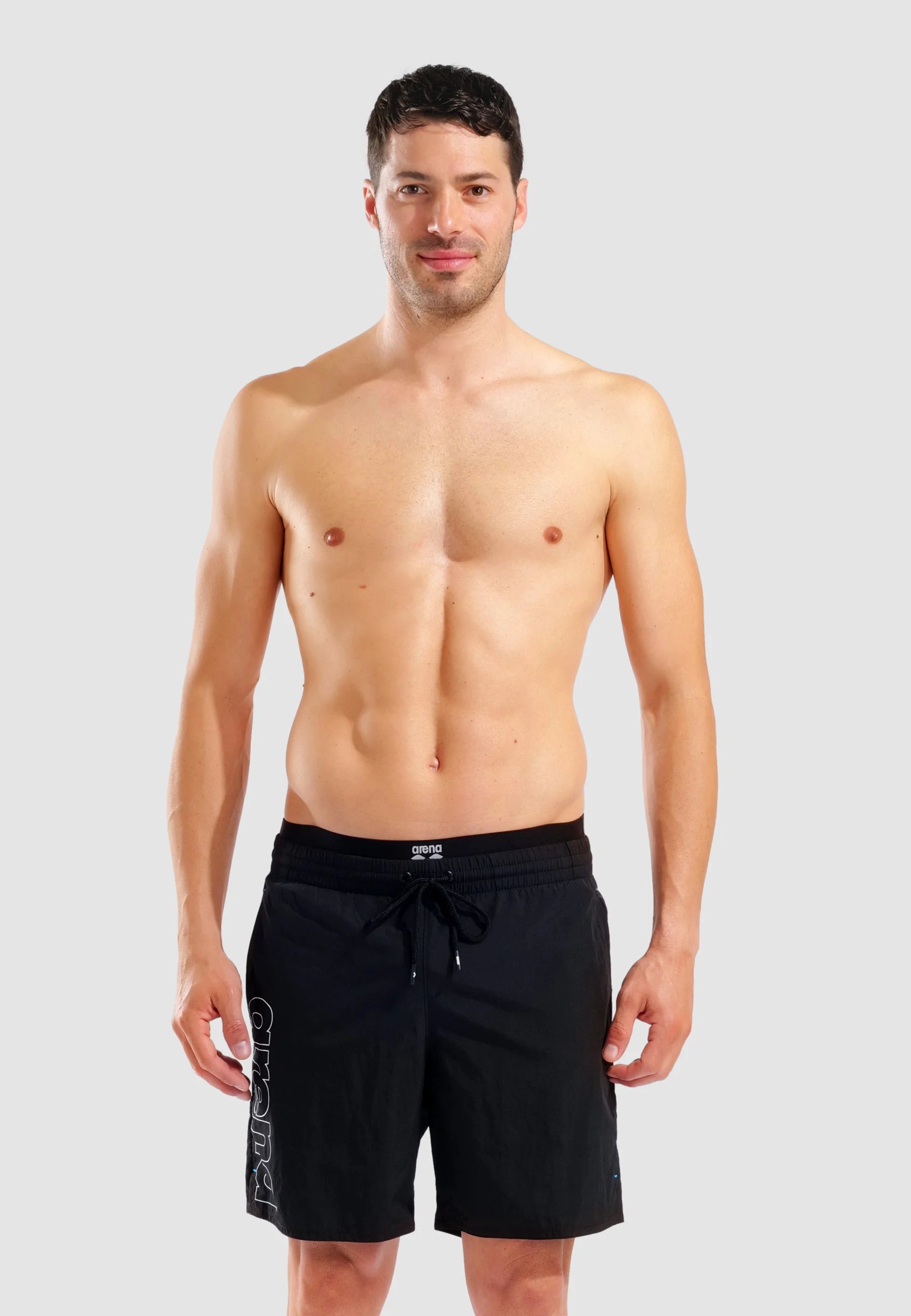 Pantaloncini con fascia elastica Arena Beach – Neri