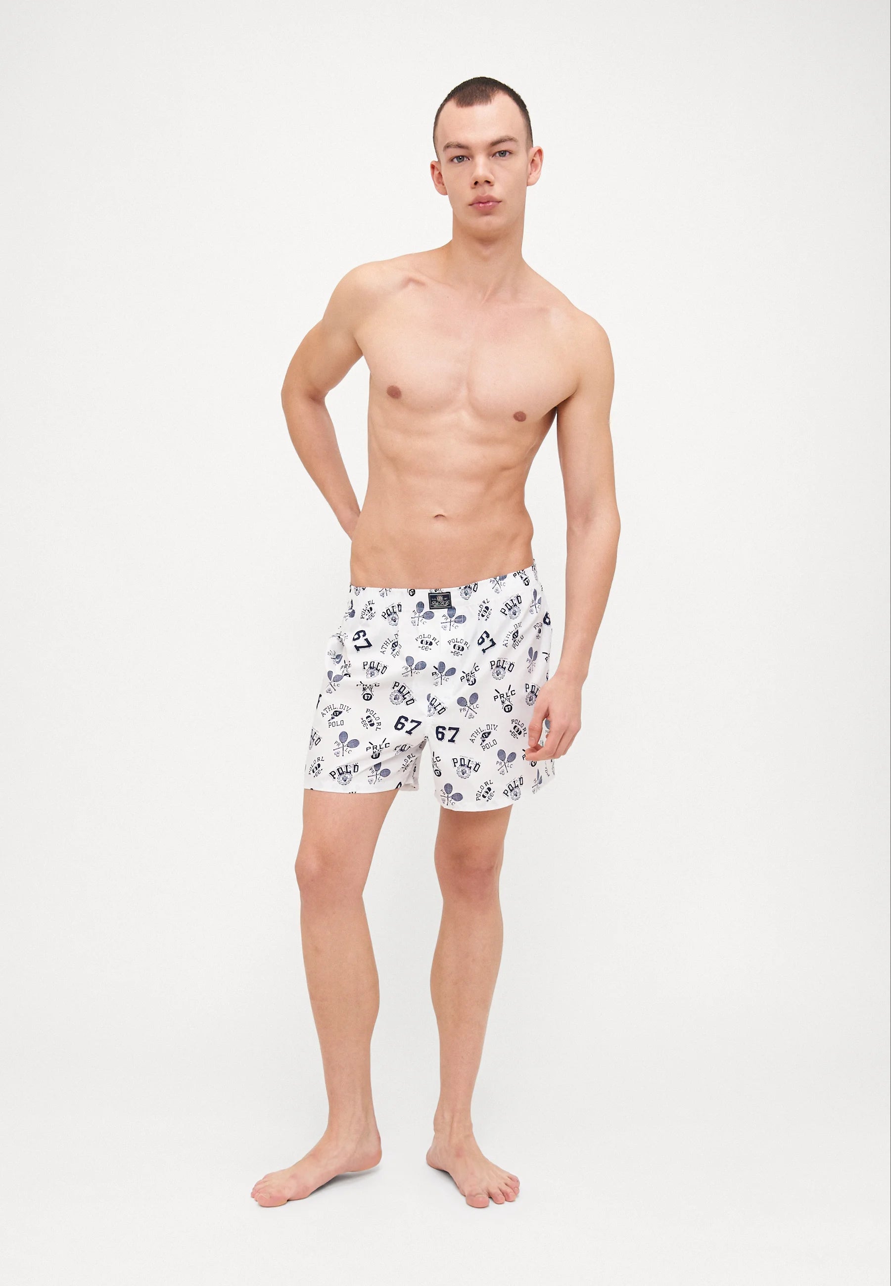 Polo Ralph Lauren Cotton Open Boxer Shorts – 3 Pack – Office Blue, White