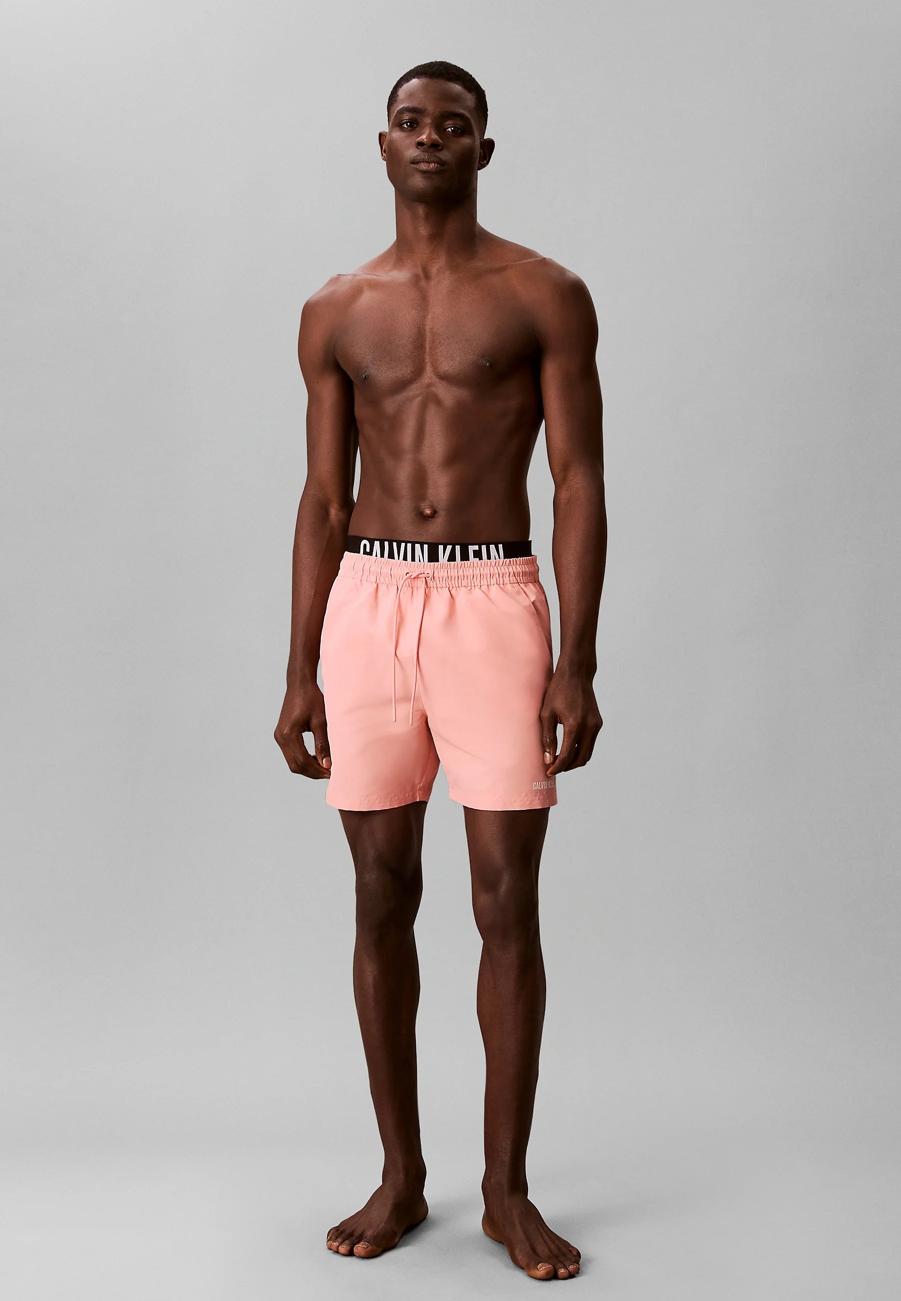 Calvin Klein Medium Drawstring Swim Shorts – Sugar Pink