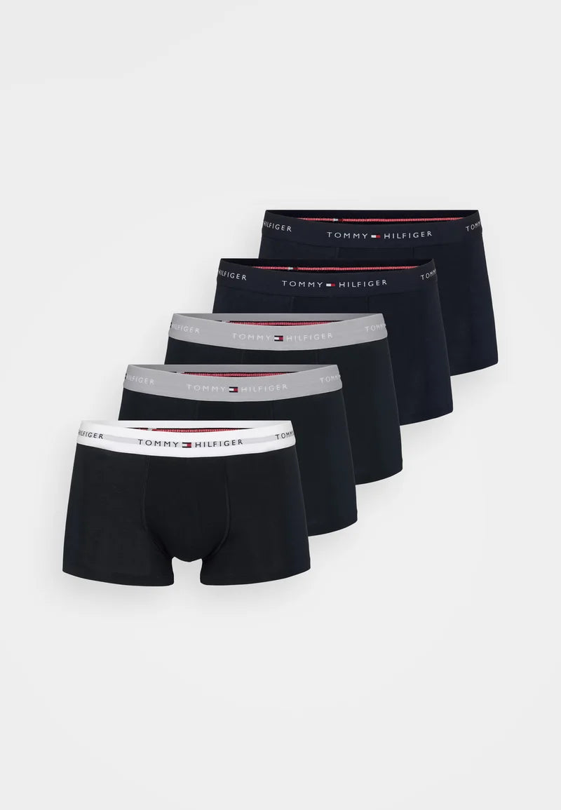 Tommy Hilfiger Signature Trunk 5er-Pack – Desert Sky, Antiksilber, Weiß