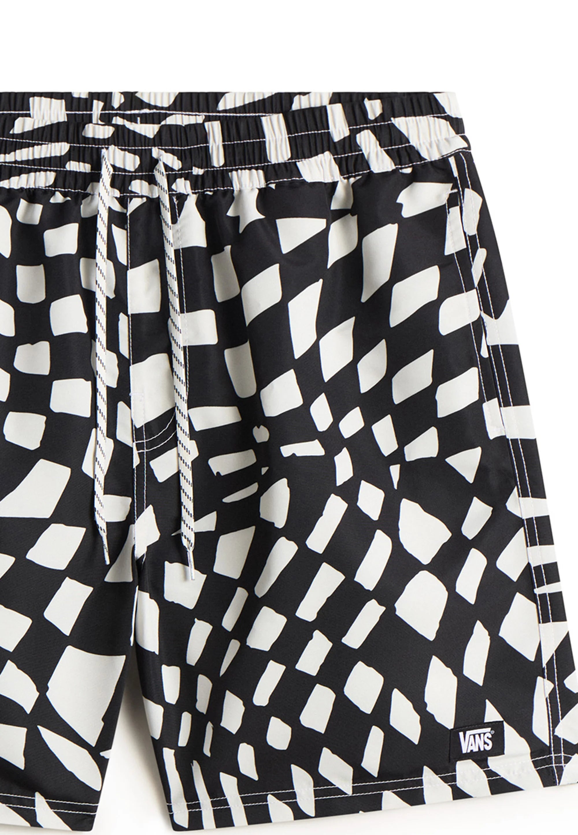 Short de bain imprimé élastique Vans Primary – Noir