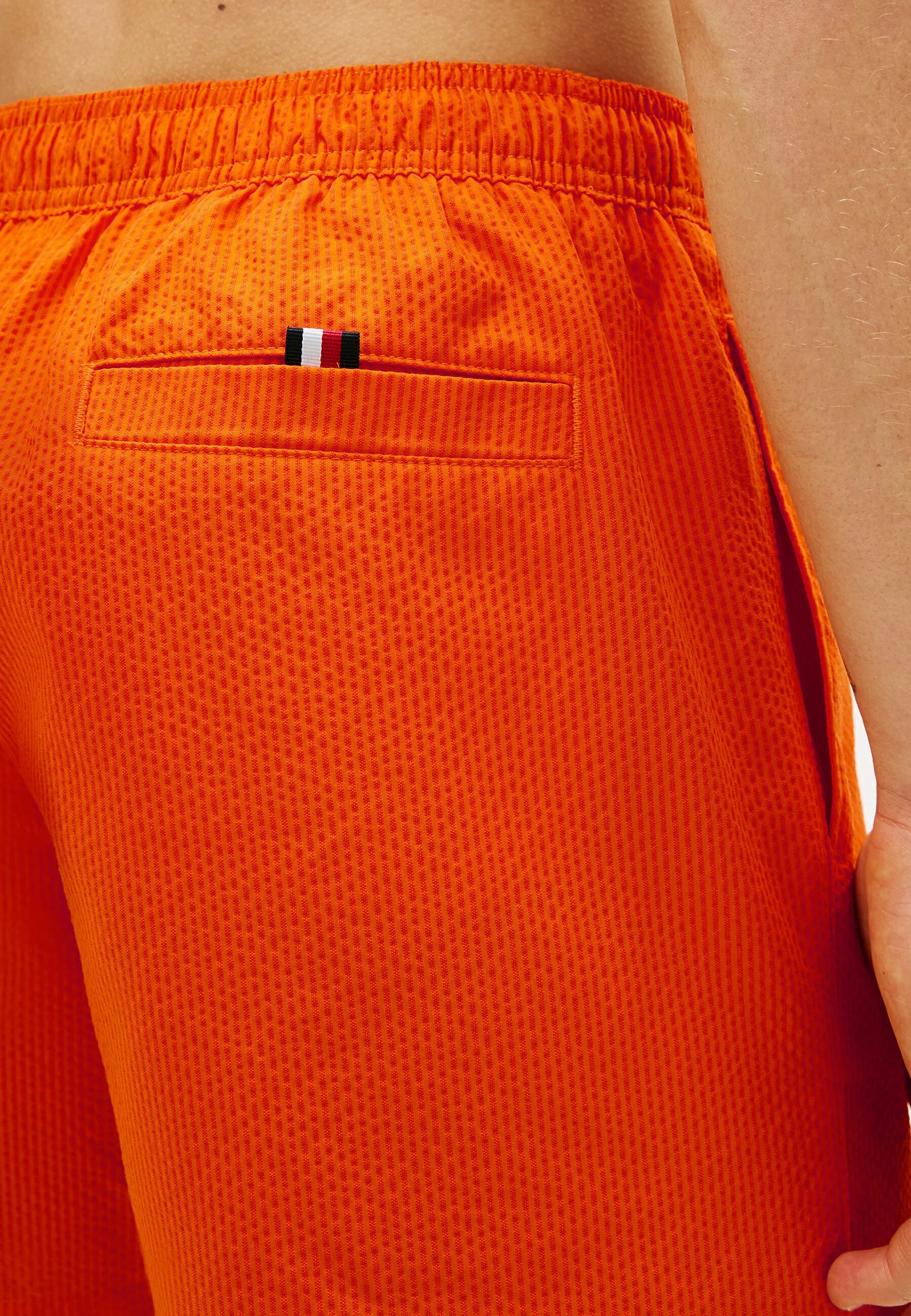 Short de bain à rayures Tommy Hilfiger – Ithaca Orange Hype ton sur ton