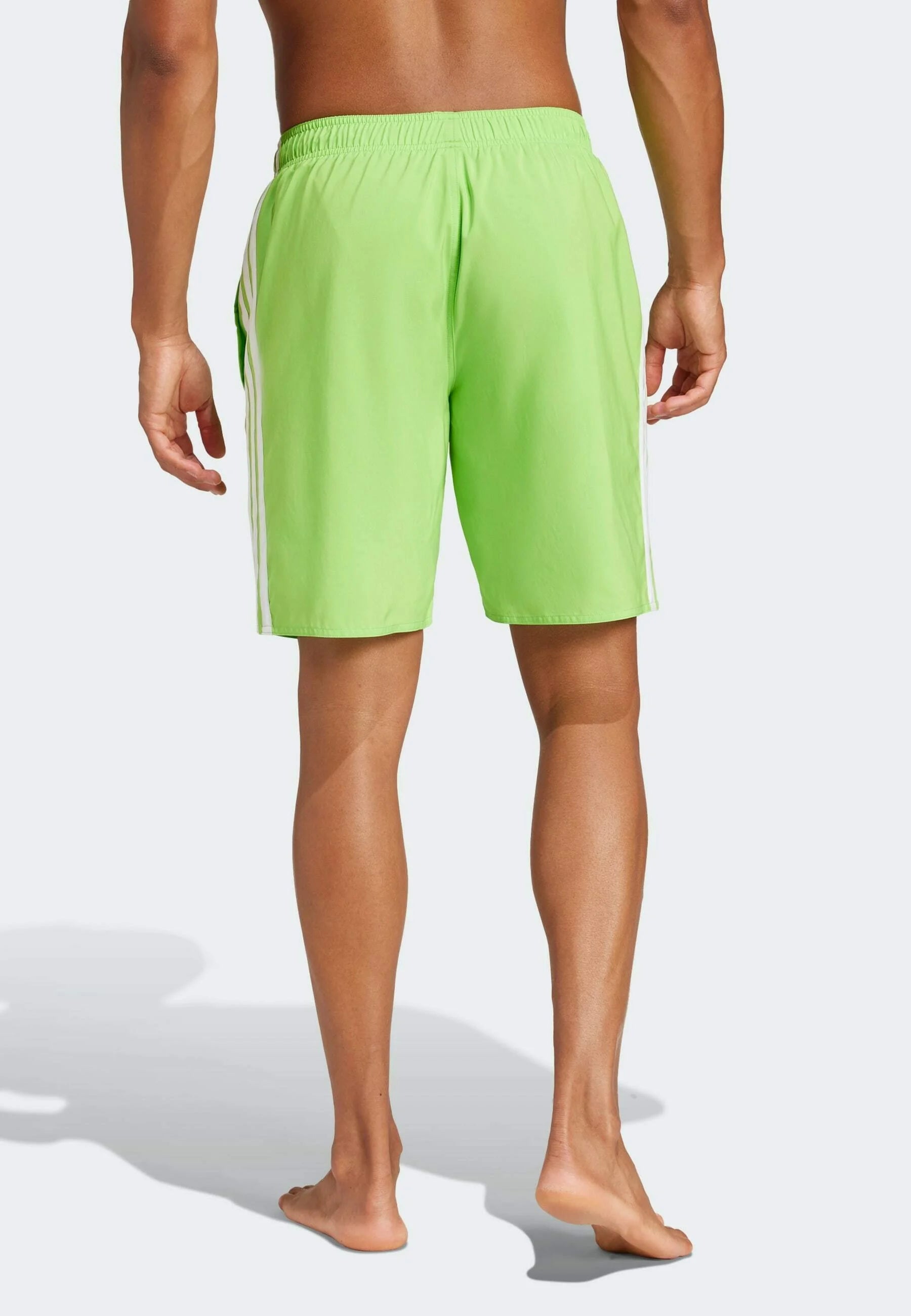 Adidas Sportswear 3 Streifen 8 Zoll Badeshorts – Team Semi Sol Grün, Weiß