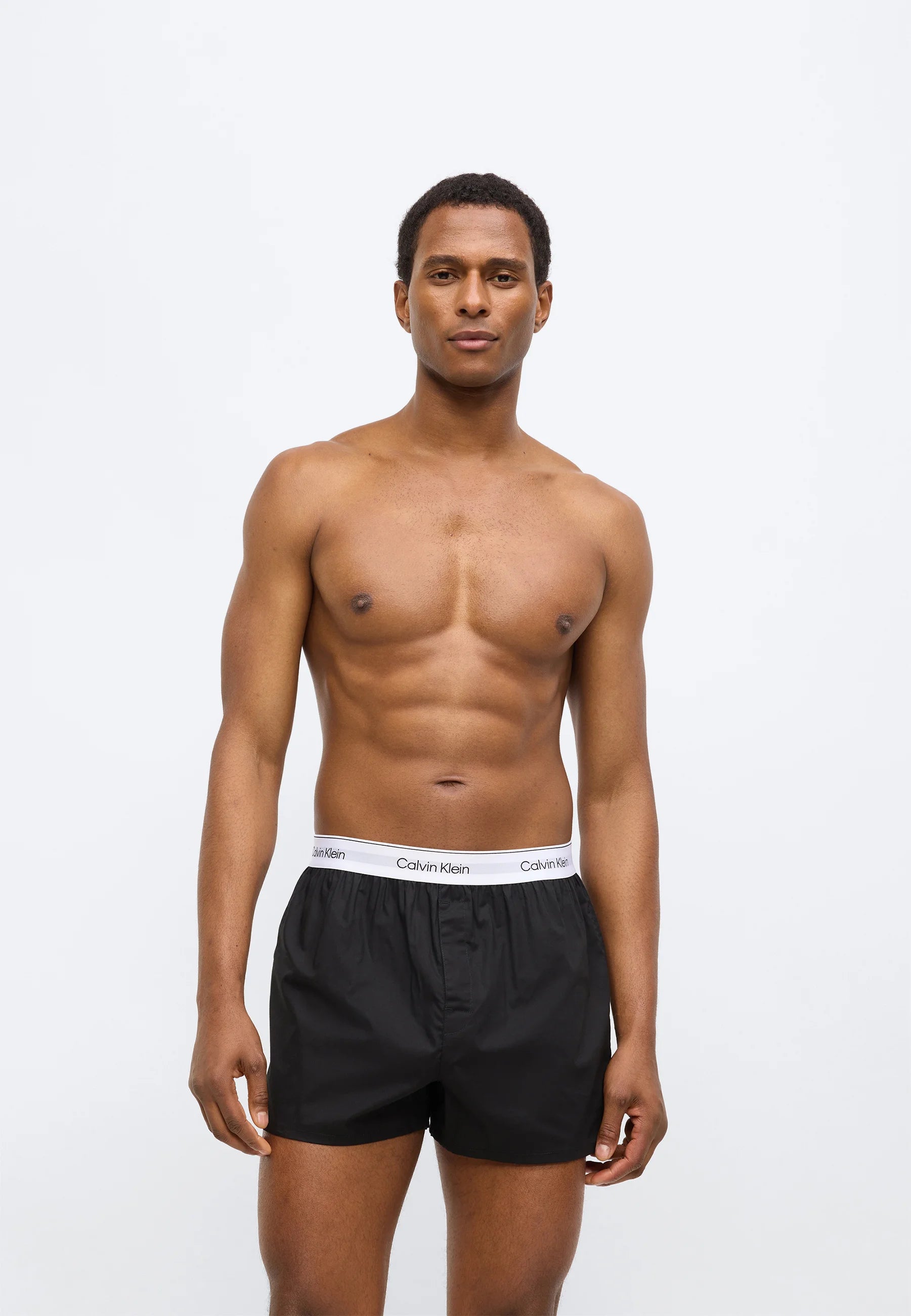 Calvin Klein Icon Cotton Stretch Slim Boxer Shorts – 3 Pack – Black, Classic White