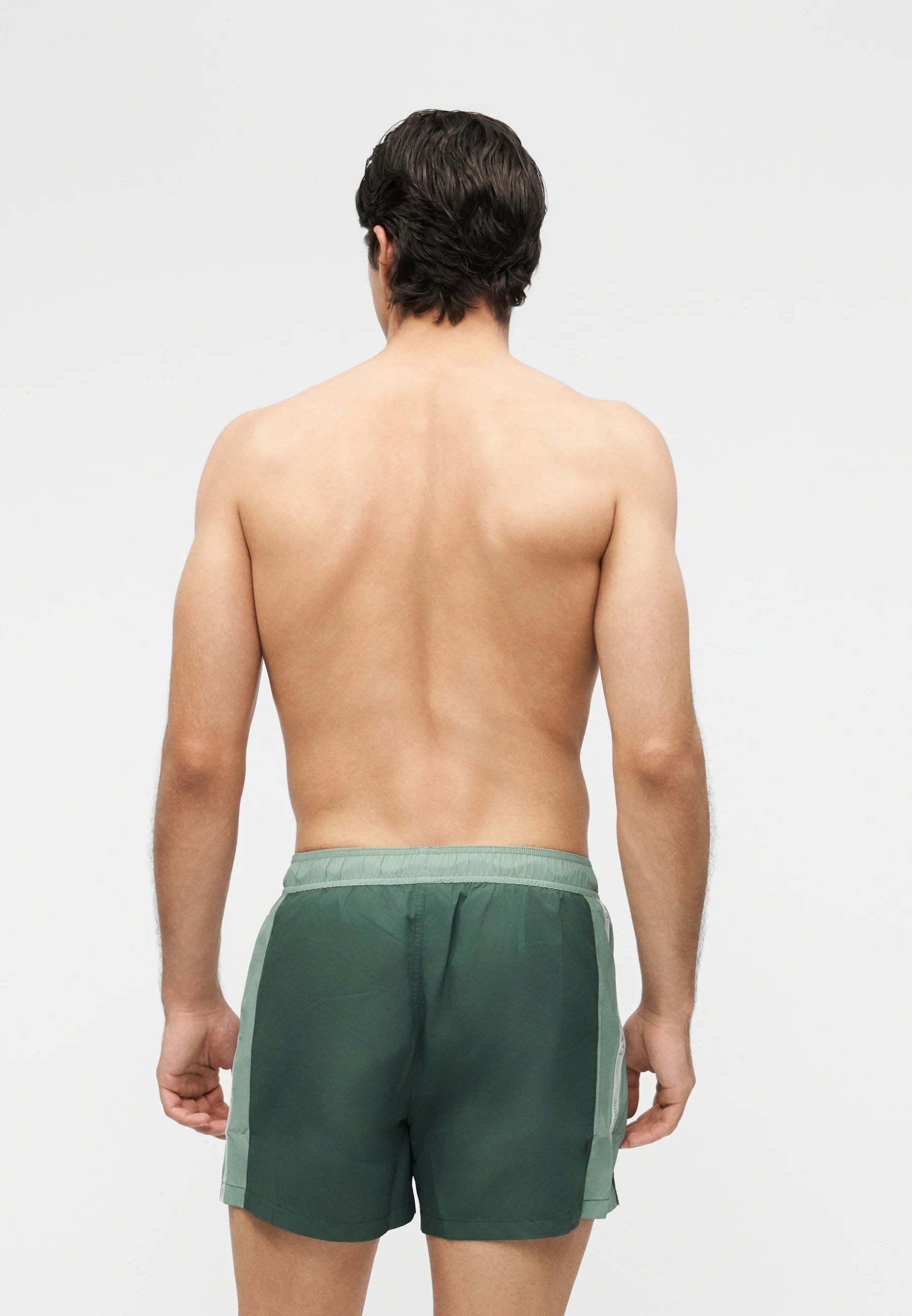 Spodenki kąpielowe Emporio Armani EA7 do sportów wodnych Colorblock – Cilantro, Green Bay