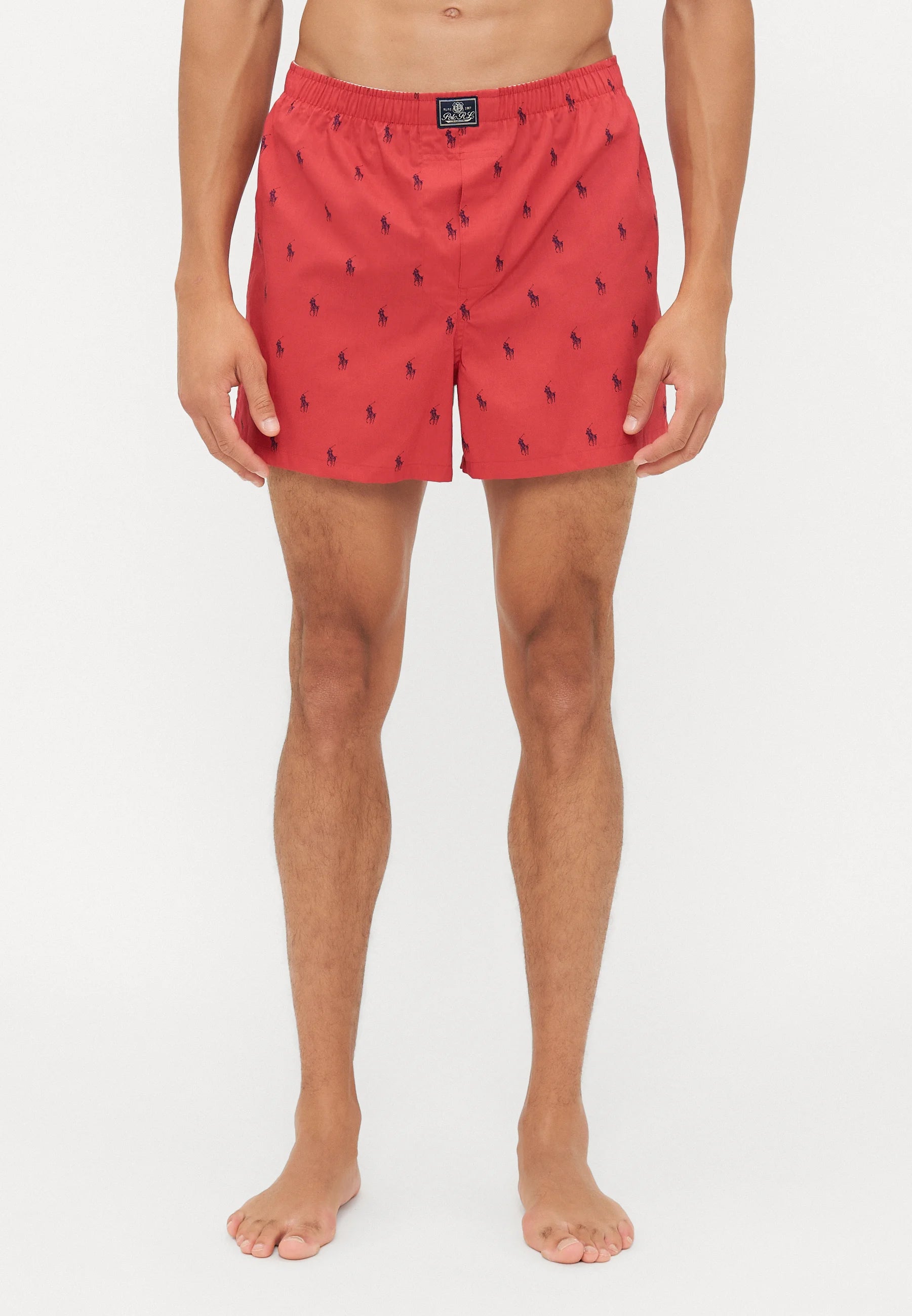 Boxer ouvert en coton Polo Ralph Lauren – Lot de 3 – Rouge, Bleu marine, Vin