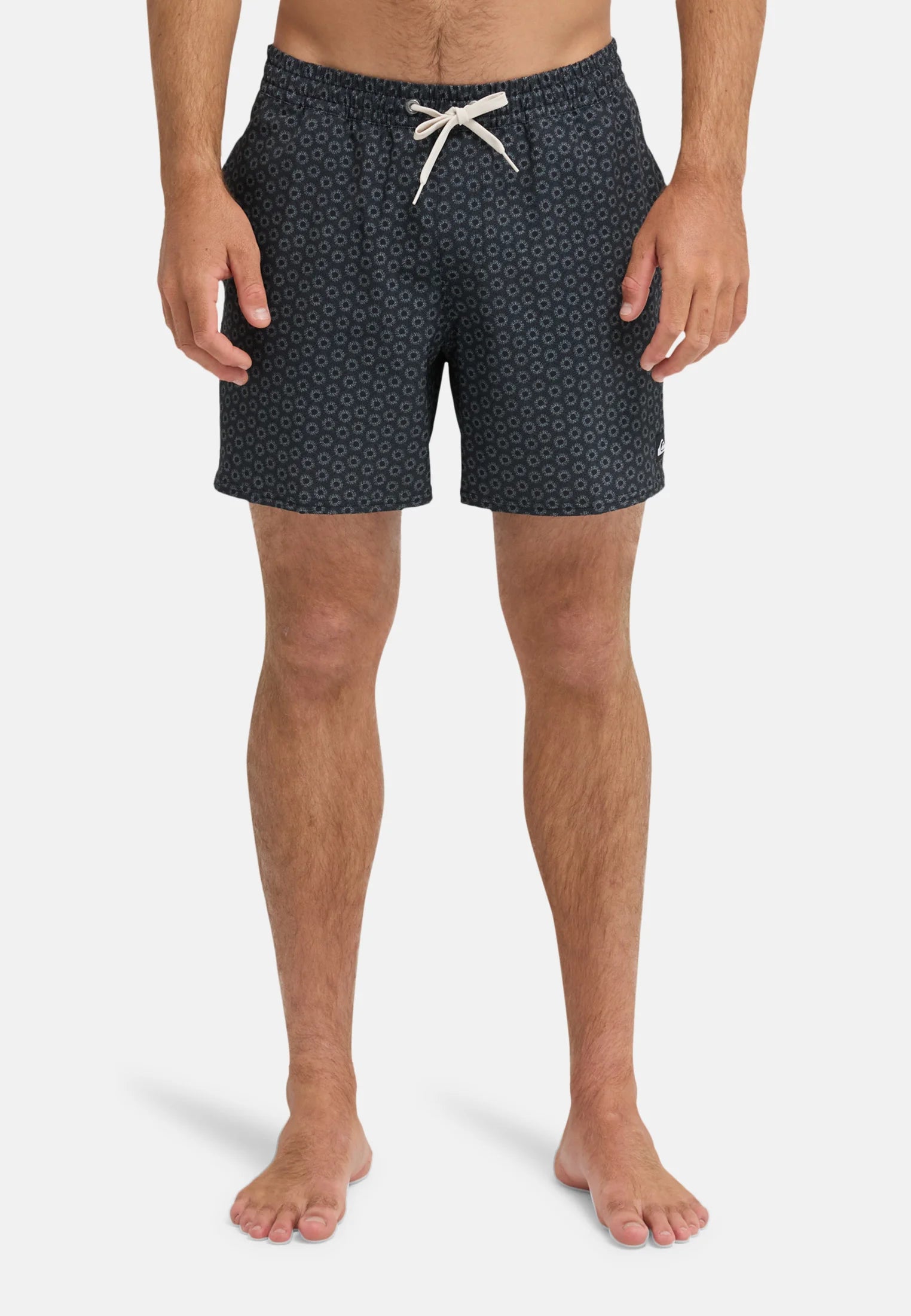 Pantaloncini da bagno Quiksilver Volley 16 stampati – Neri