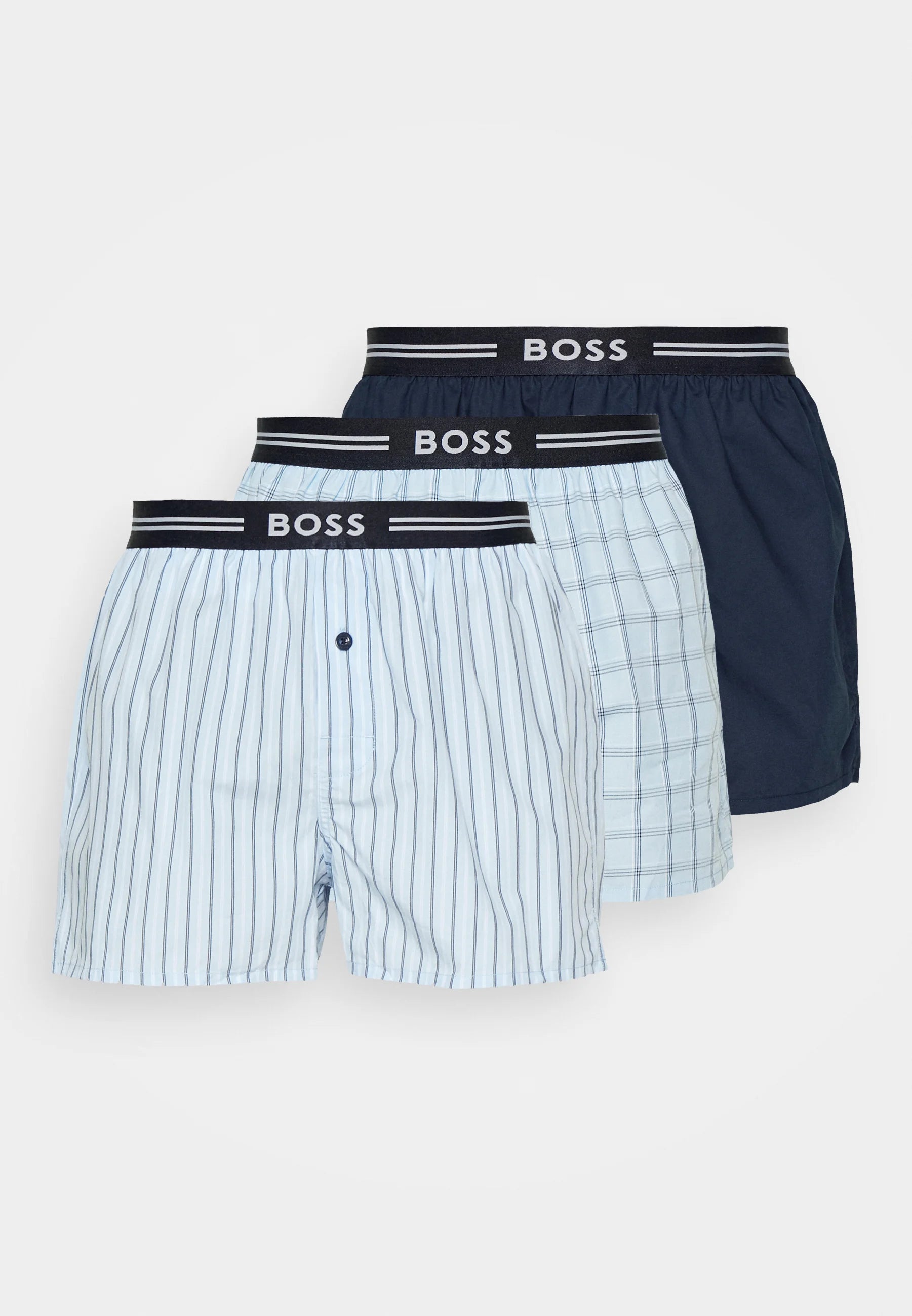 BOSS 3er-Pack Boxershorts – Offenes Blau