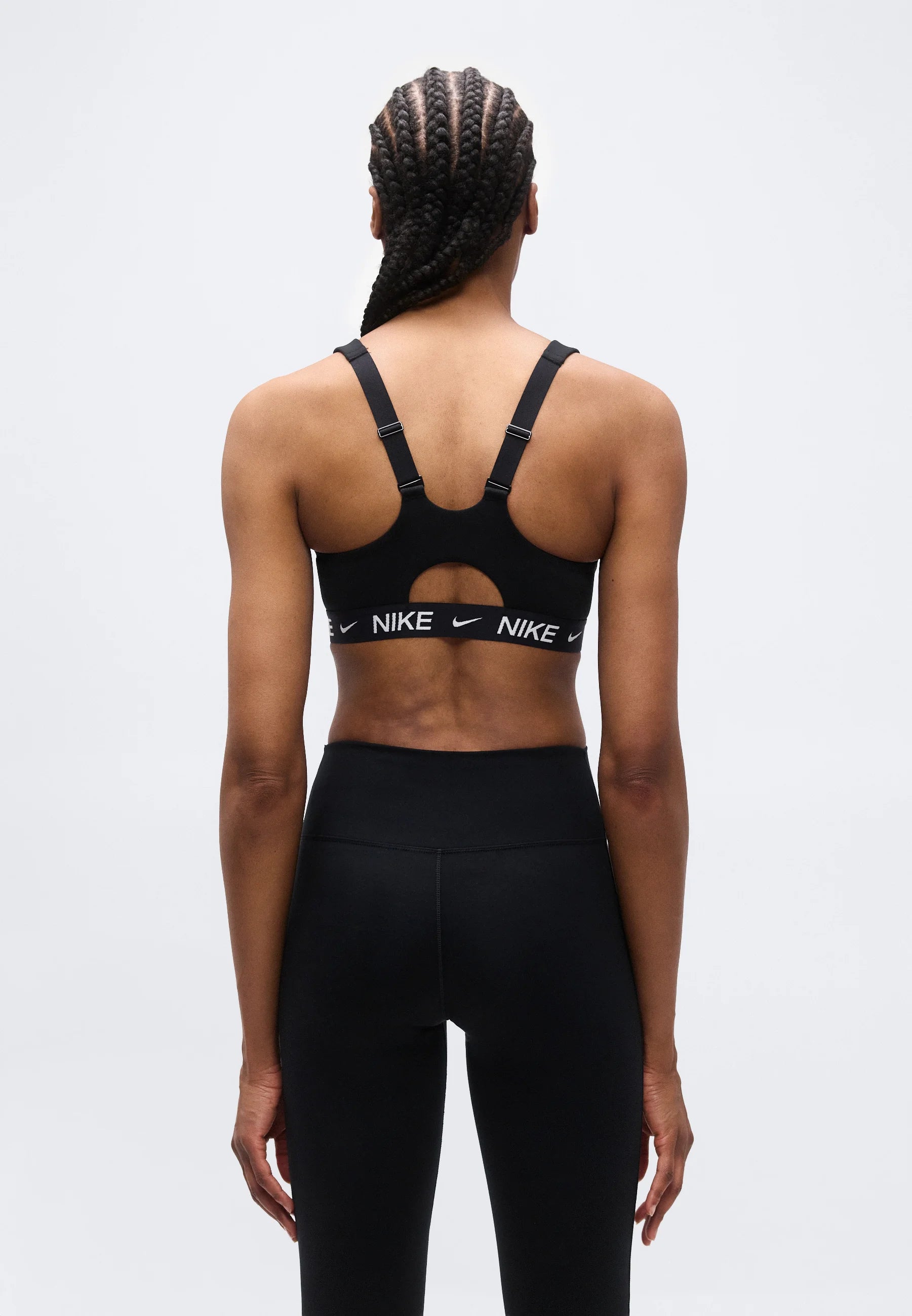 Nike Indy Zip High Support Sport-BH – Schwarz