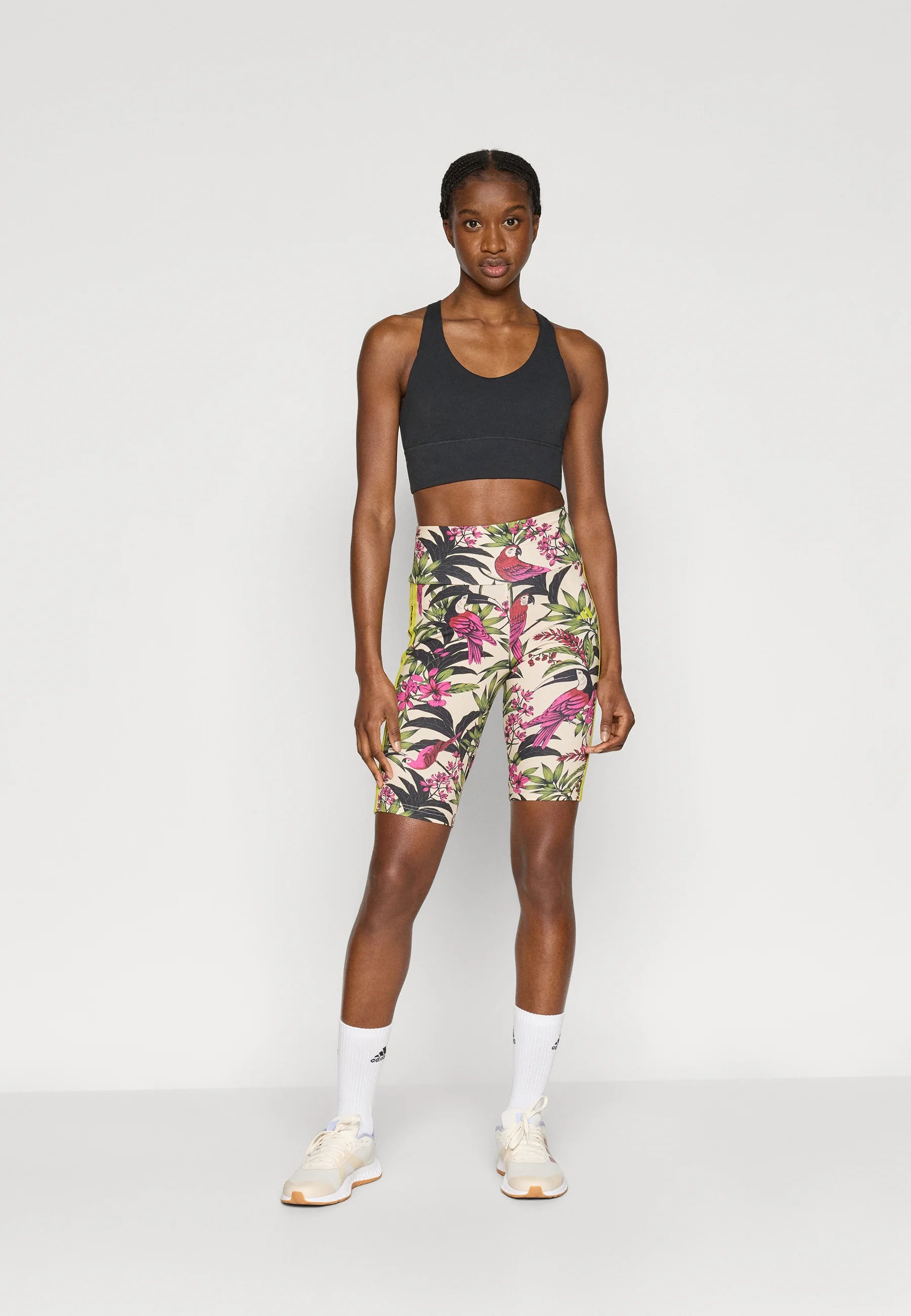 Adidas Performance 3 Stripes Studio All Me Light Support Sports Bra – Black