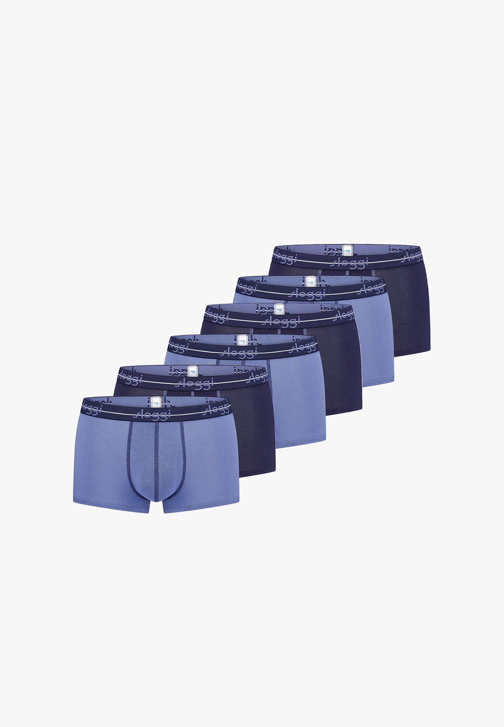 Sloggi Trunks 6 Pack – modrá, tmavě modrá