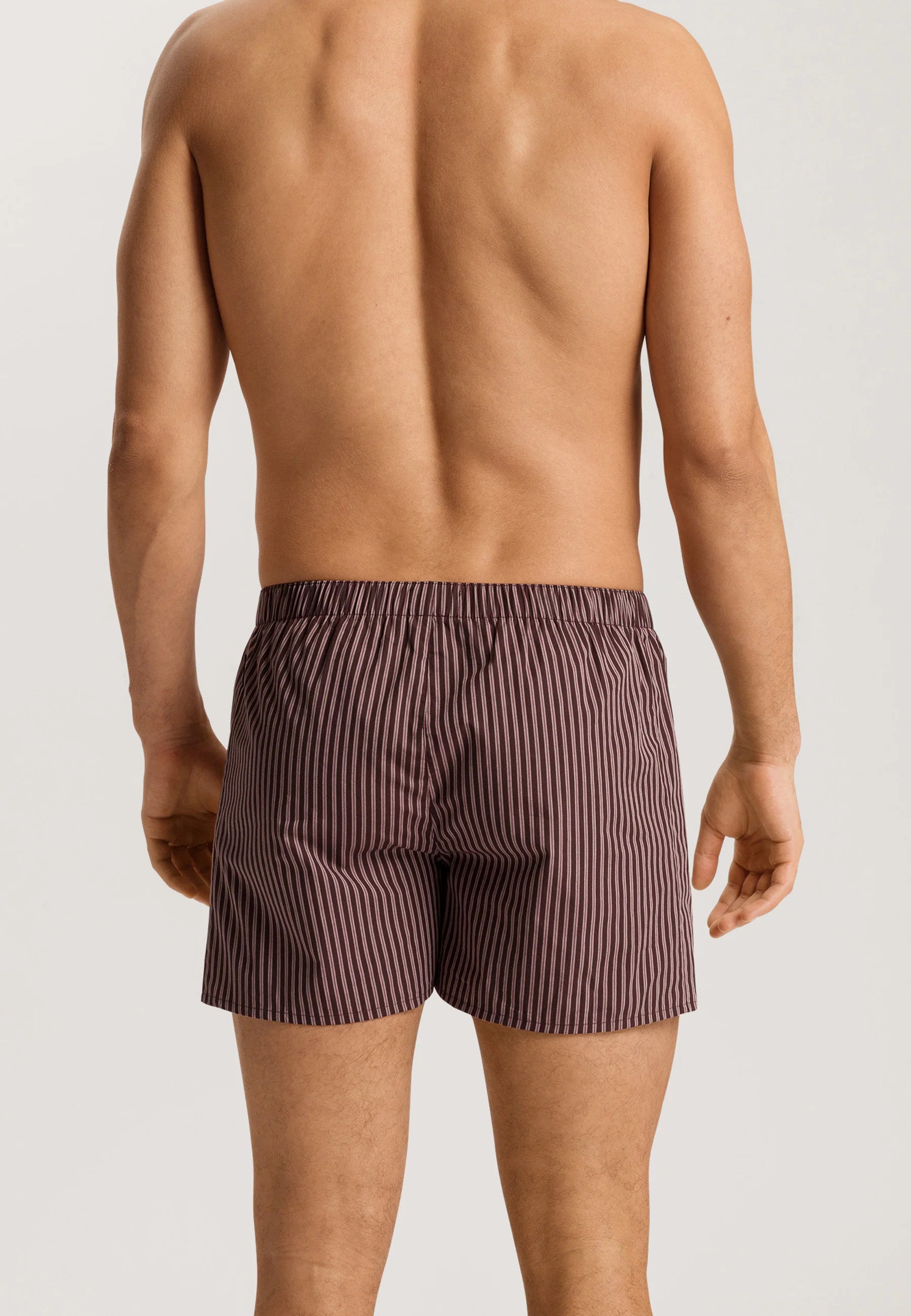 Boxerky HANRO FANCY – Dark Wine Stripe